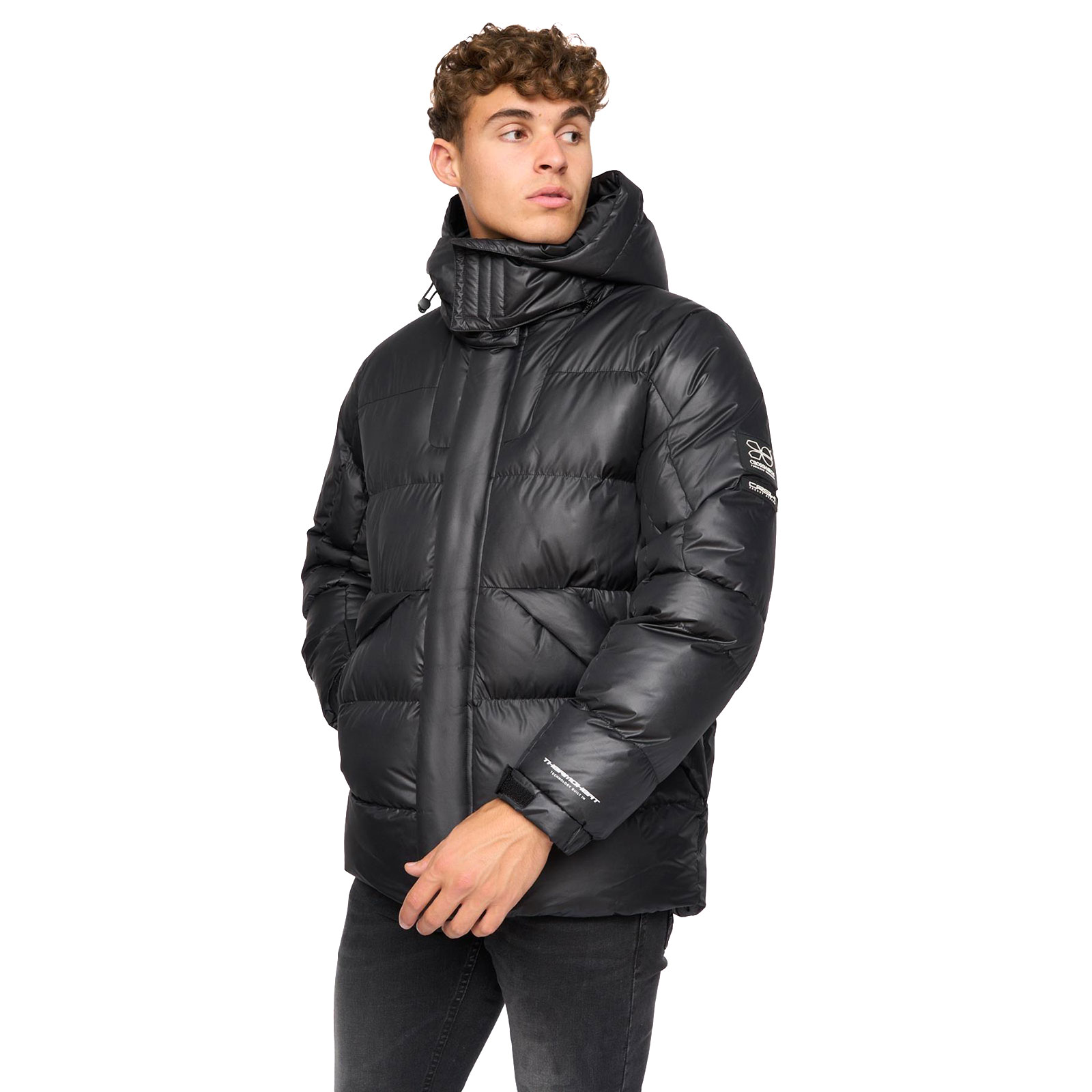 Crosshatch Camptor Panel Jacket Men's - Black - Size XL
