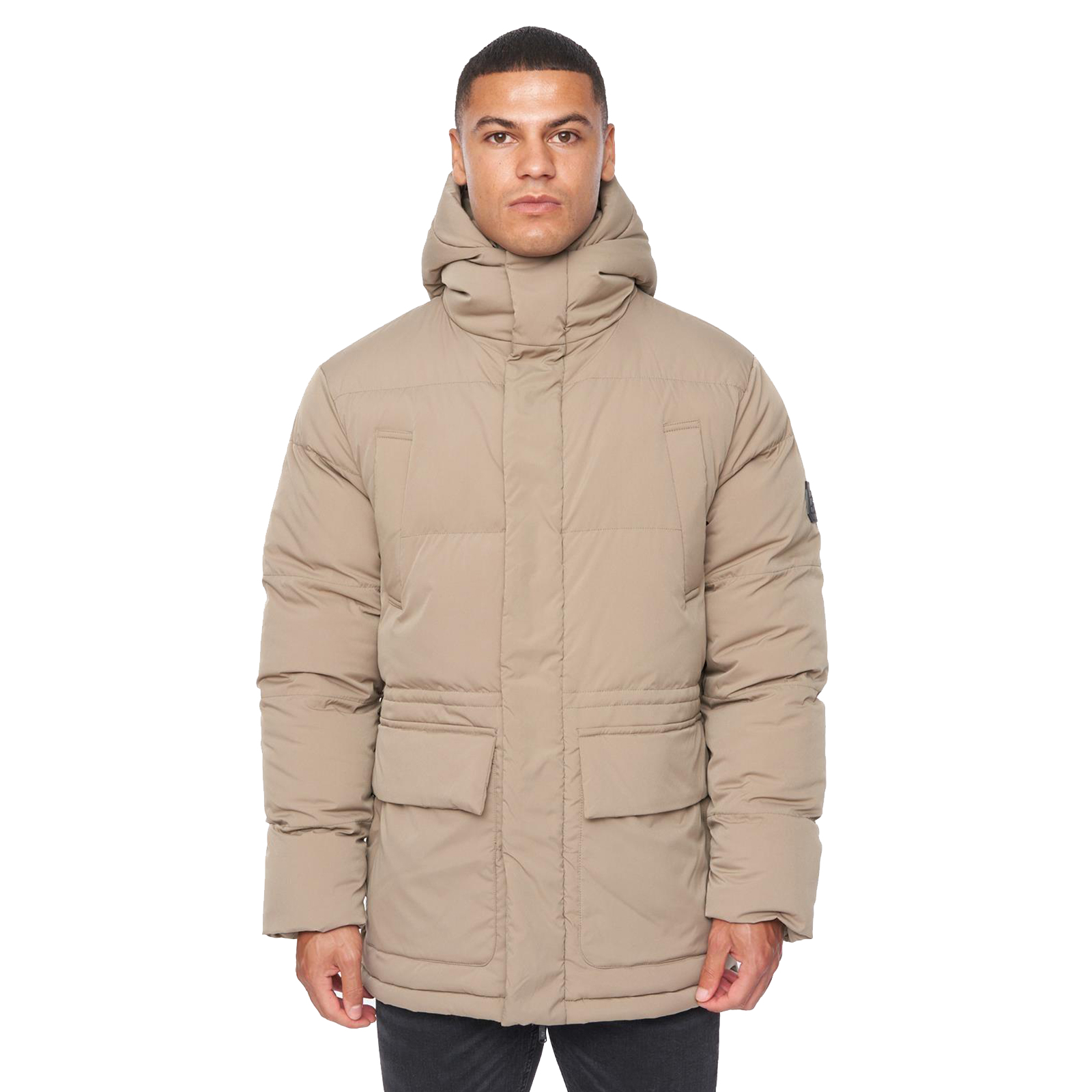 Duck And Cover Fletchley Puffer Jacket Men's - Beige - Size S
