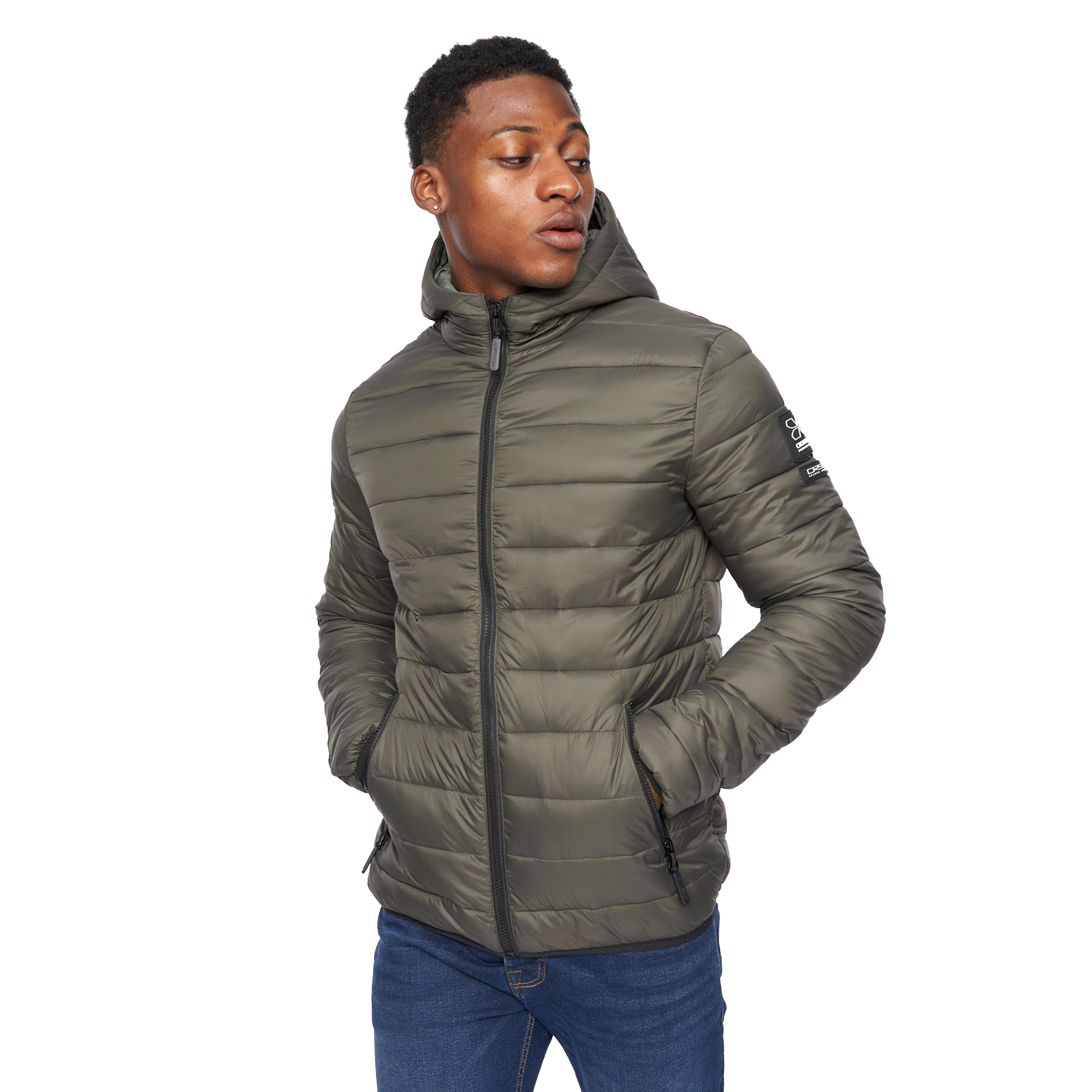 Crosshatch Gattering Jacket Men's - Olive - Size XXL