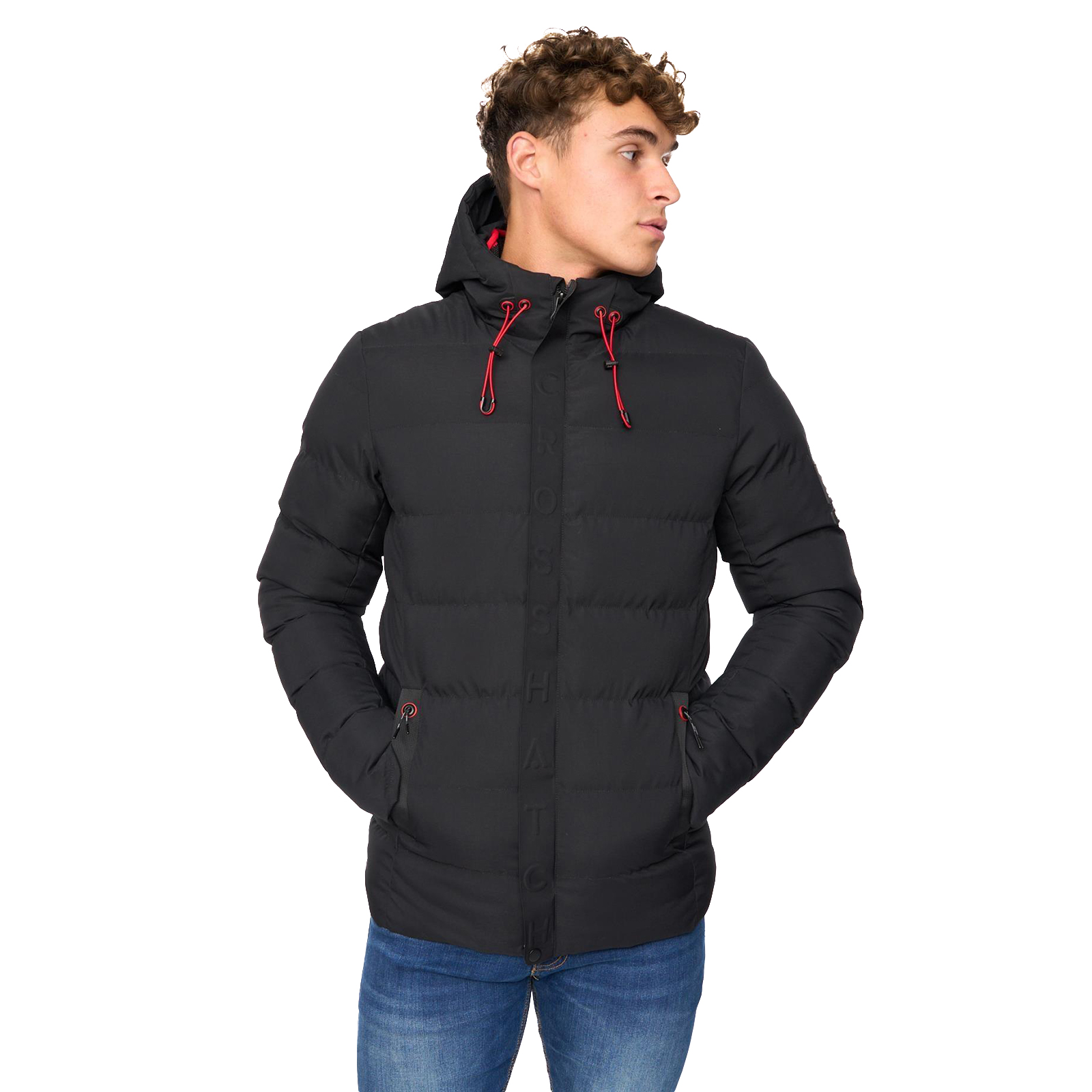 Crosshatch Kampleys Embossed Jacket Men's - Black - Size XXL