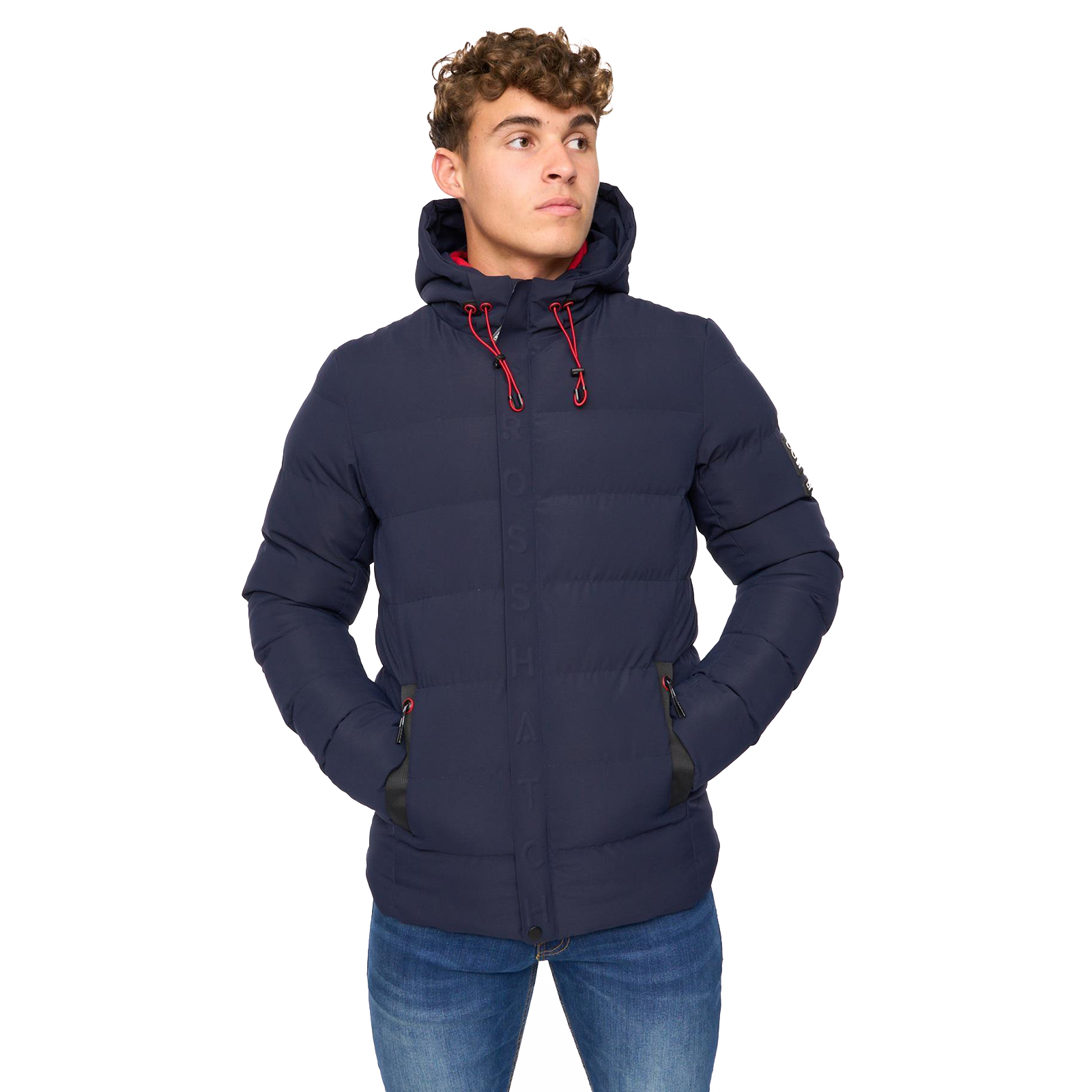 Crosshatch Kampleys Embossed Jacket Men's - Navy - Size XXL