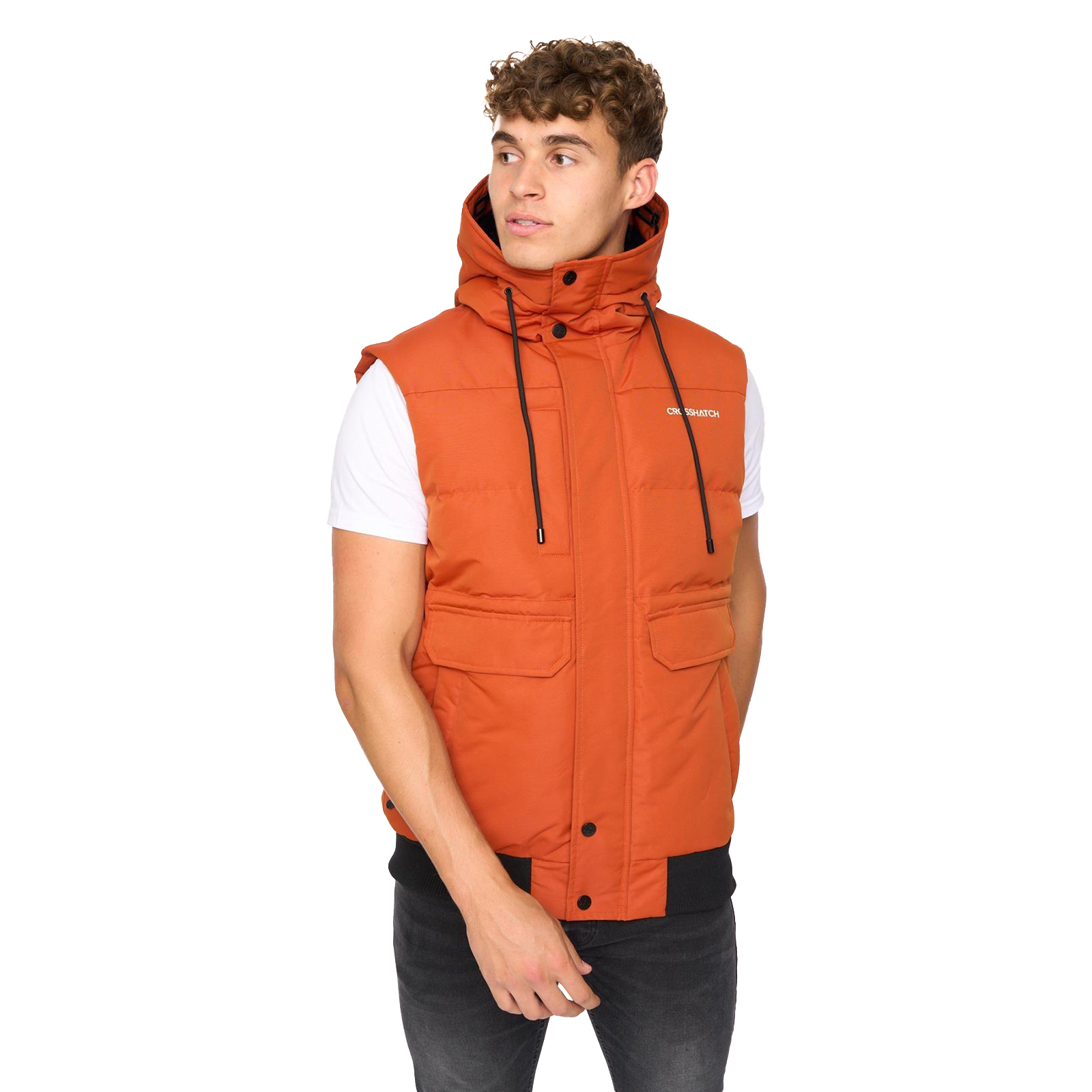 Crosshatch Milwaka Gilet Men's Trainers, Size S In Burnt Orange