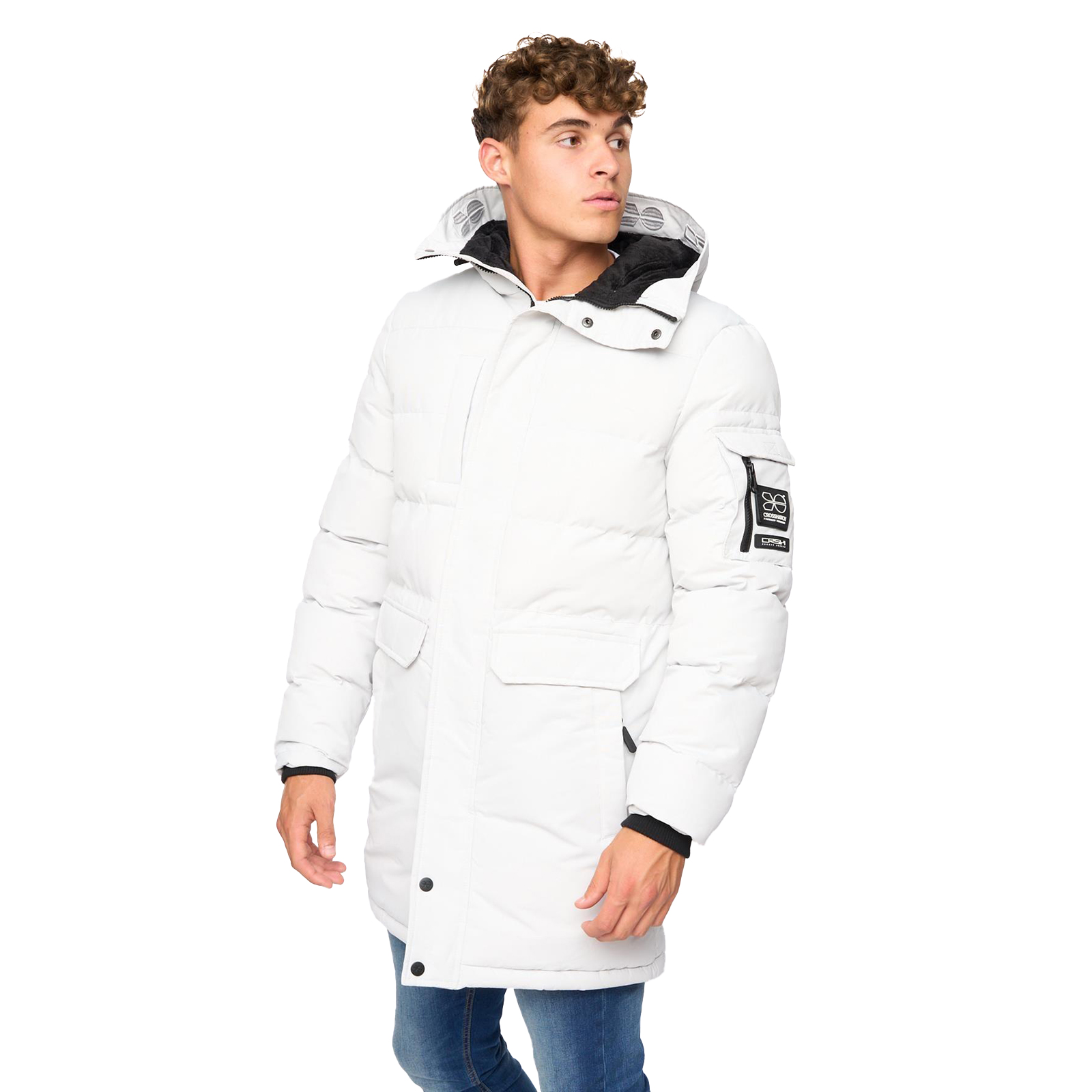 Crosshatch Milwaka Long Jacket Men's - Putty - Size XXL