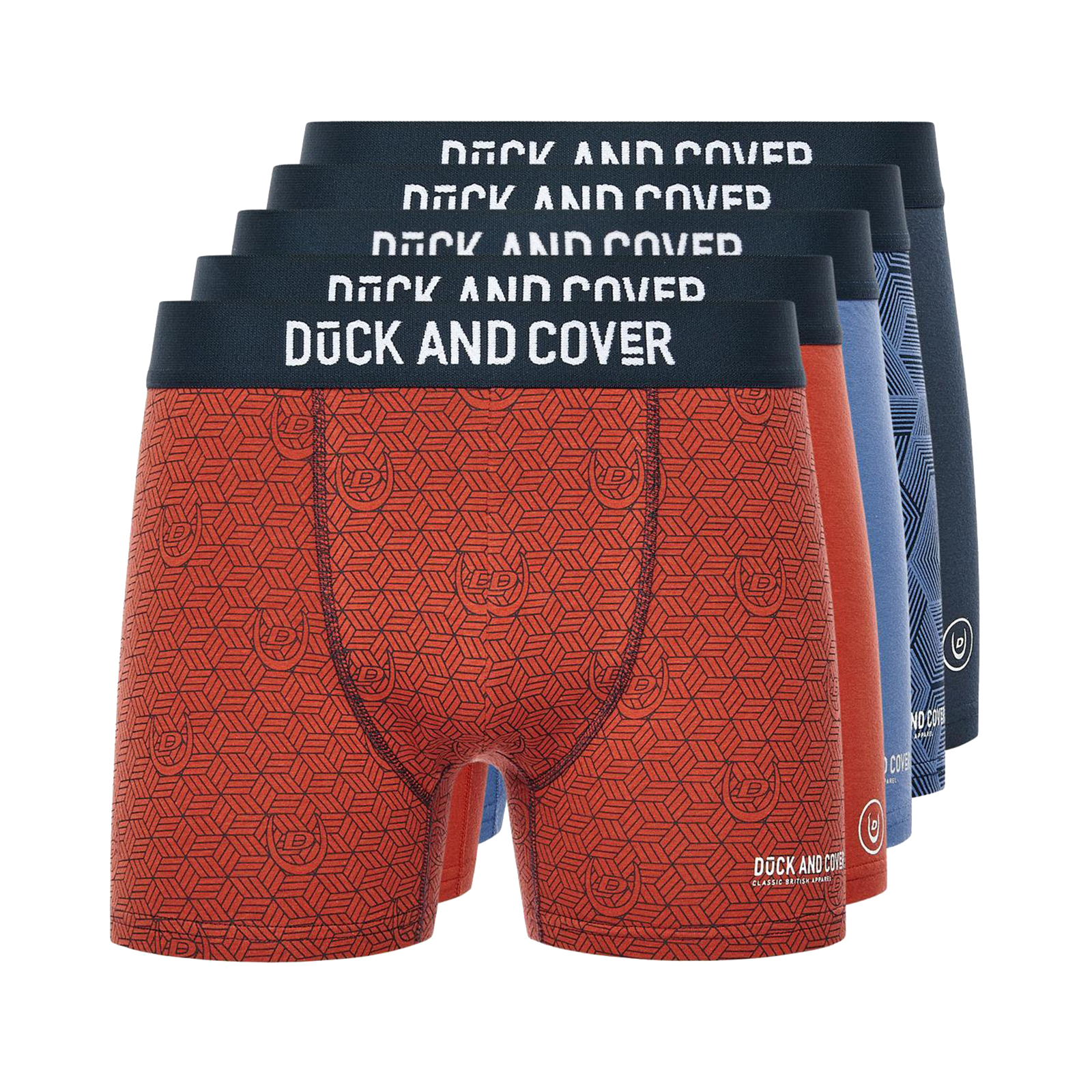 Duck And Cover Quenelly 5Pk Boxer Shorts Men's  Colour : Assorted