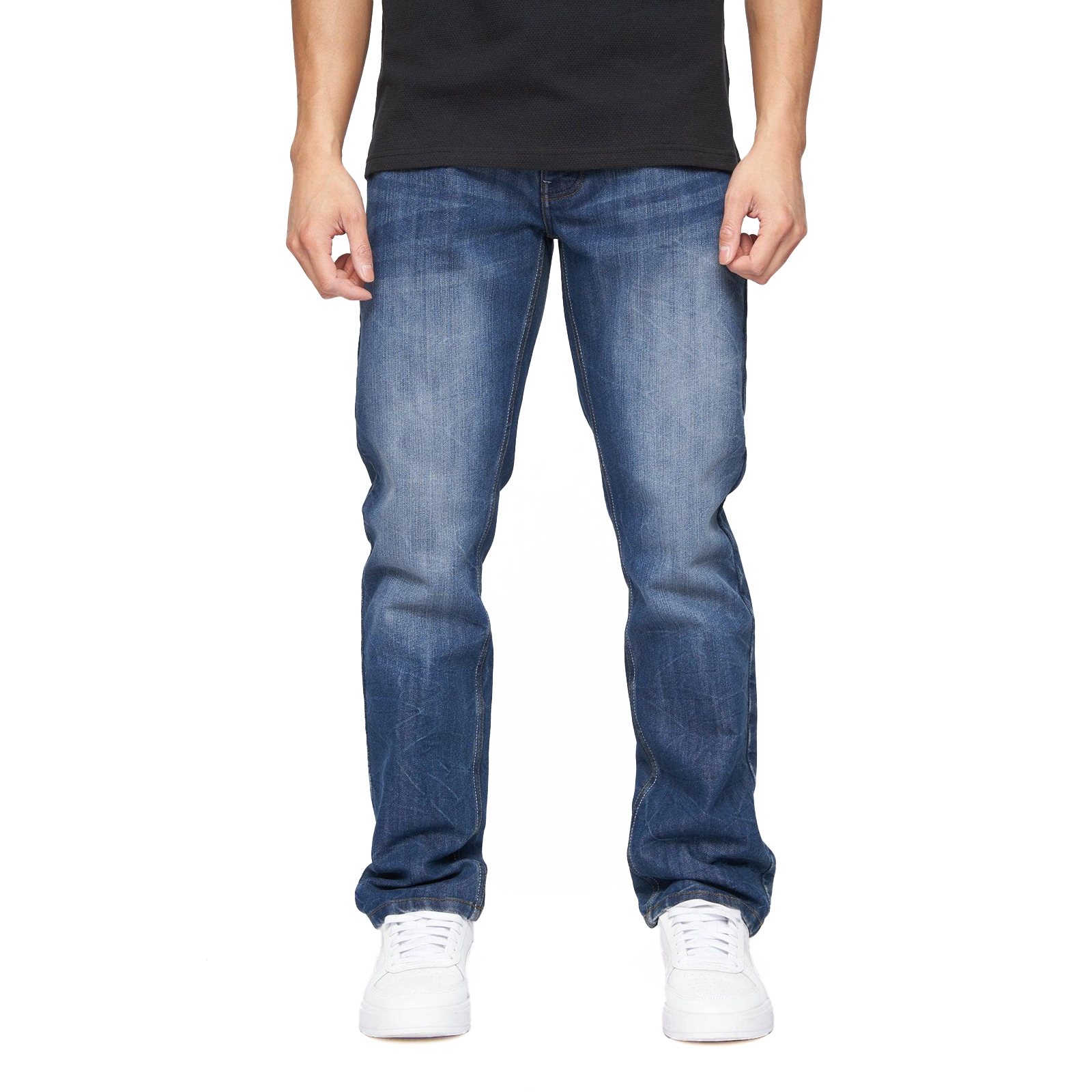 Crosshatch New Embossed Techno Jeans Men's Trainers  Size:  Colour : Navy W38 L34 In Navy