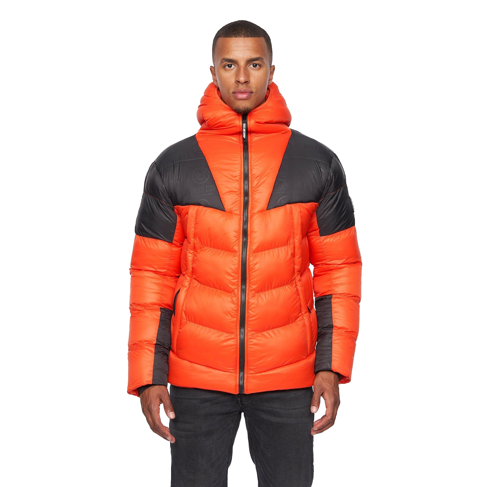 Duck And Cover Raymax Jacket Men's - Orange - Size S