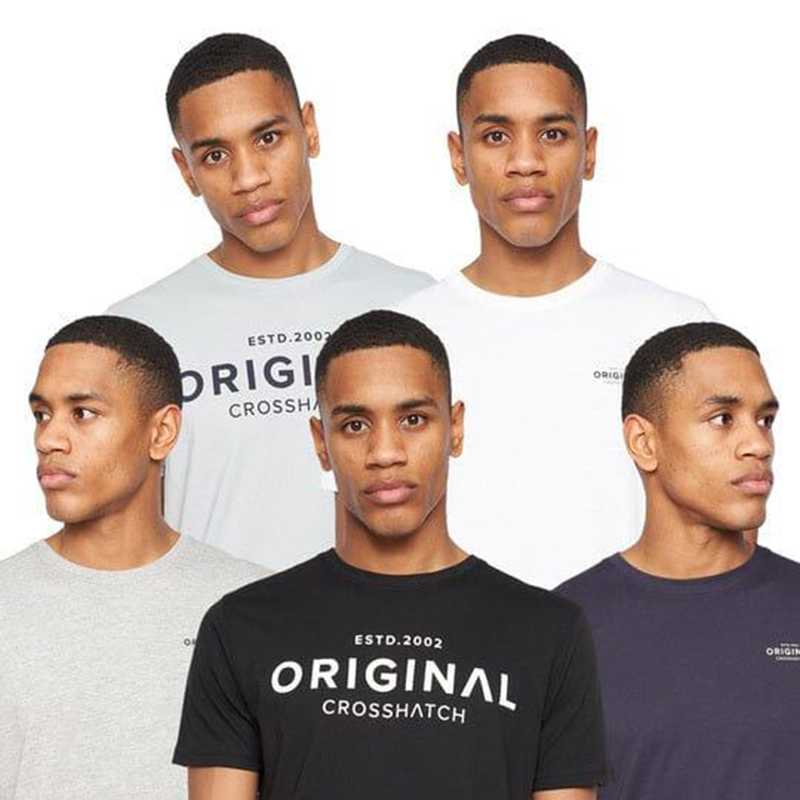 Crosshatch Wester 5Pk T-Shirts Men's | T-Shirt  | Assorted  | UK Size Small