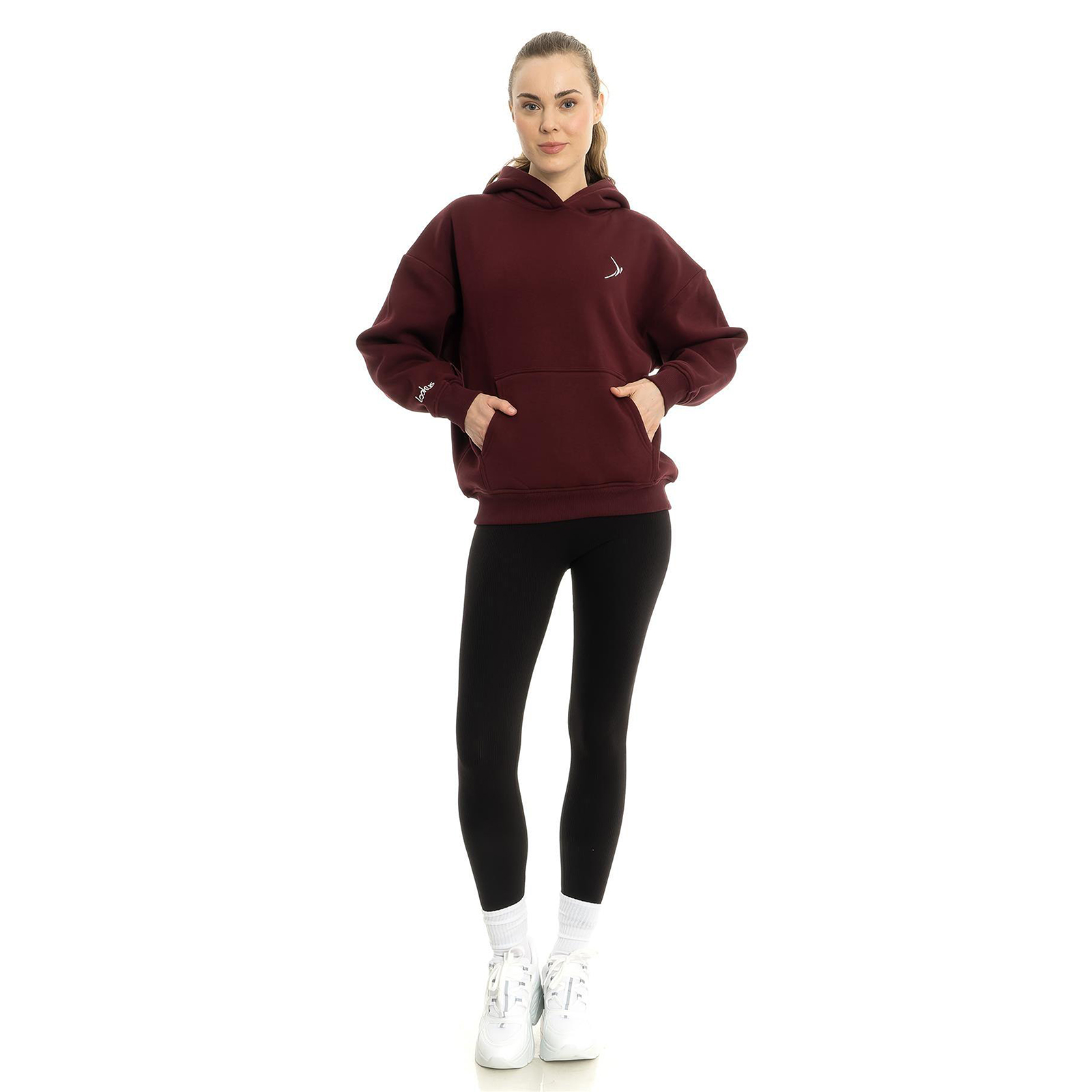 Lookus Liliya Oversize Hoodie Womens | Hoodies  | Burgundy  | UK Size XXL