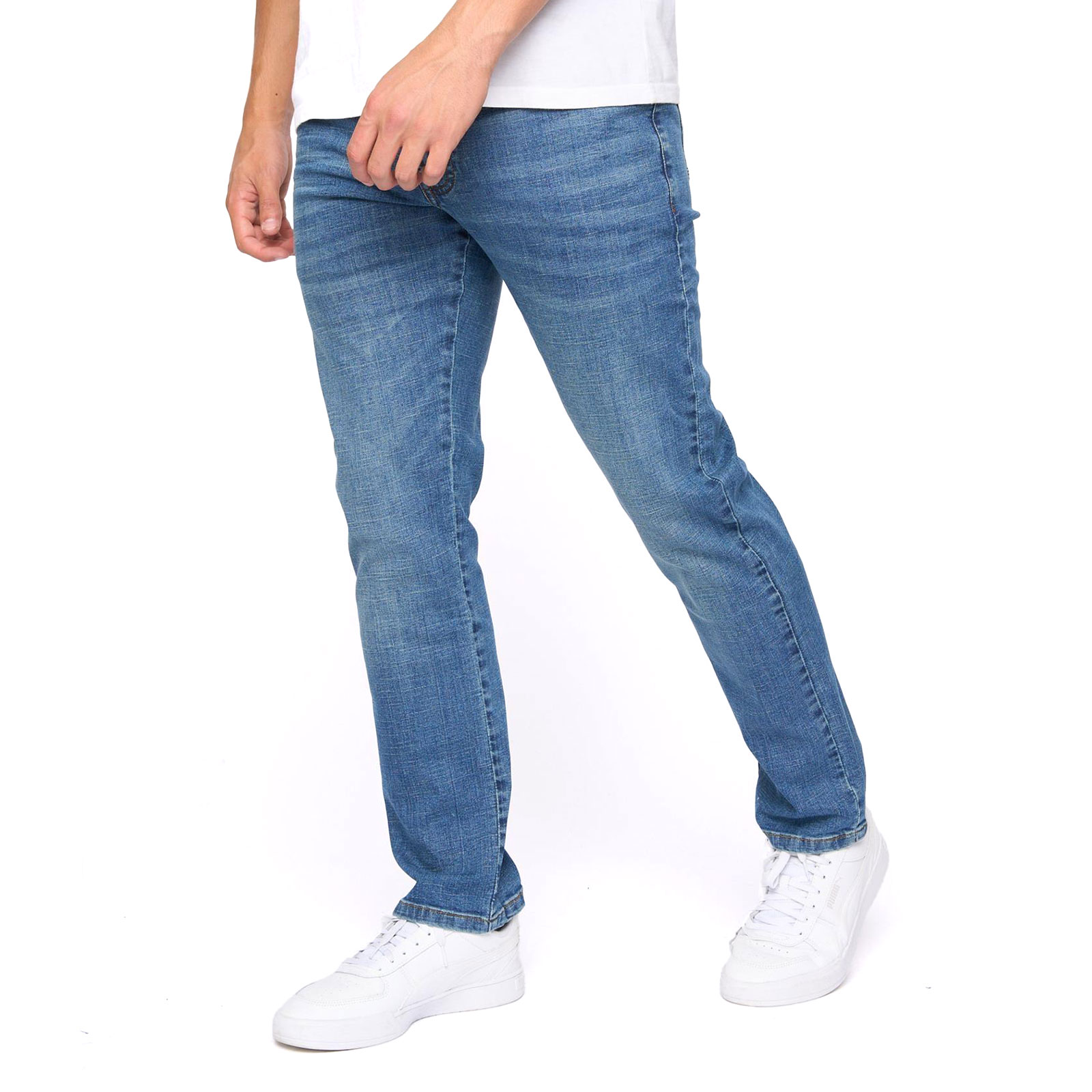 Bewley & Ritch Newbury Straight Fit Jeans Men's Trainers  Size:  Colour : Mid Wash W36 L34