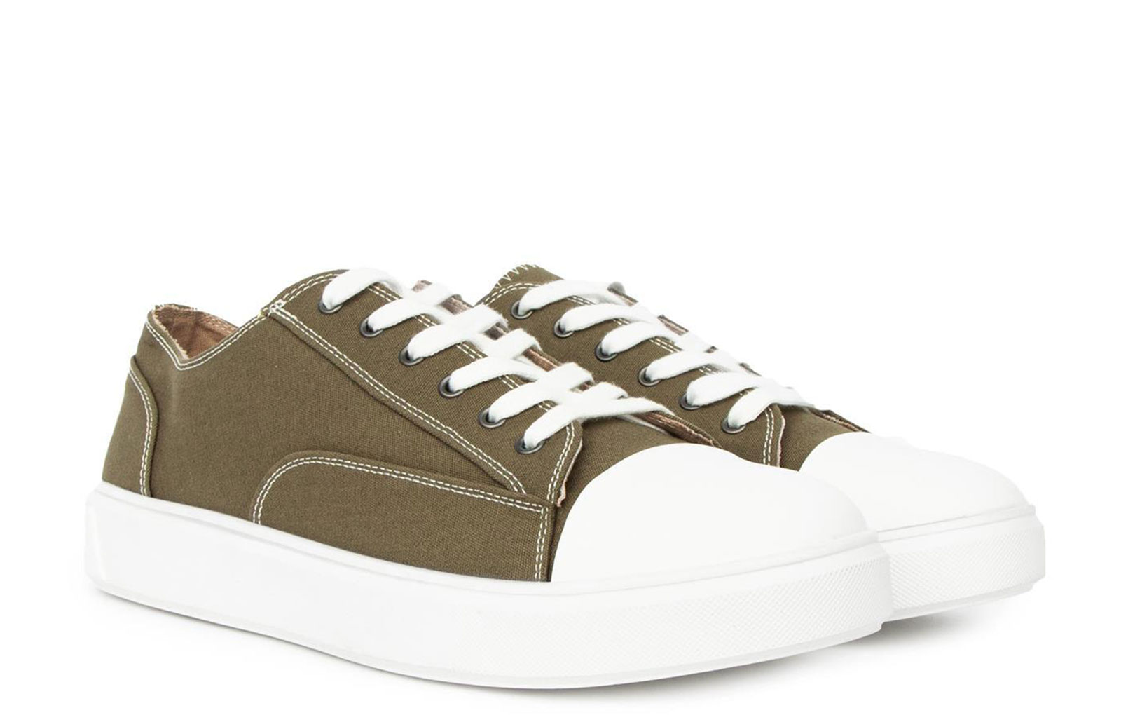 Duck And Cover Nesta Men's Trainers  Size: 8 Colour : Khaki Green