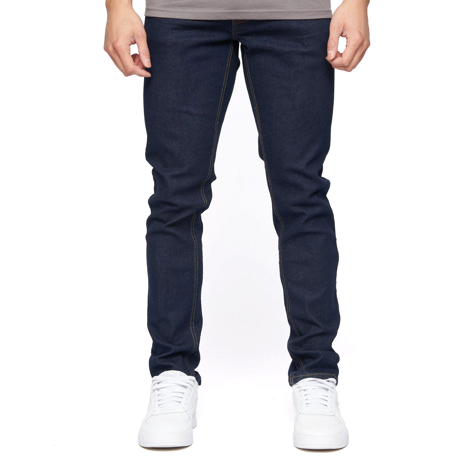 Crosshatch Buraca Slim Fit Men's Jeans  Size:  Colour : Grey / Indigo Wash W38 L34 In Grey / Indigo Wash