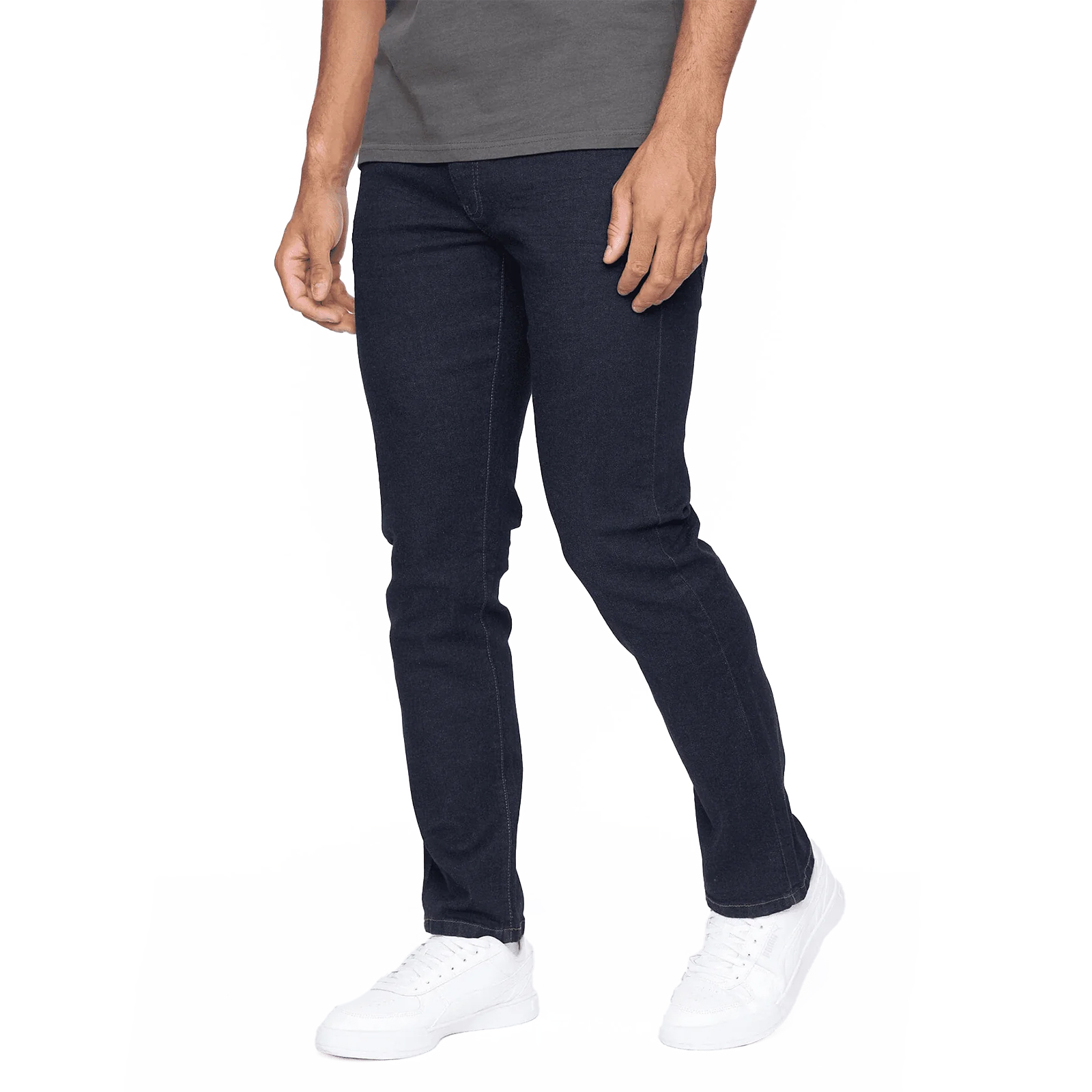 Crosshatch Farrowed Stretch Men's Jeans Trainers  Size:  Colour : Raw Wash W34 L32 In Raw Wash