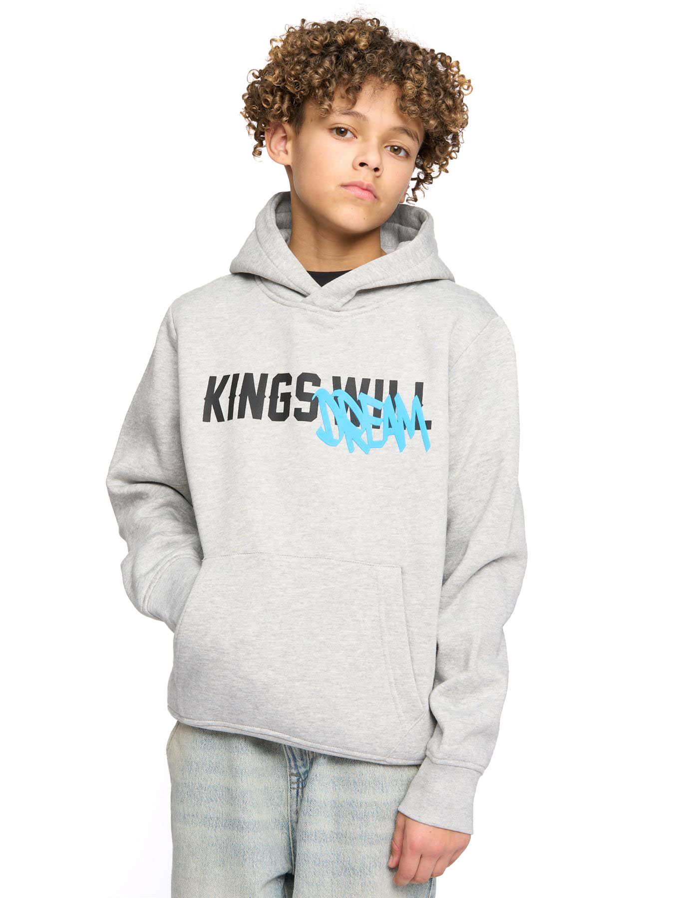 Kings Will Dream Tagged Kids Boys Hoodie - Kids - Grey Marl | Hoodies  | Grey Marl  | UK Size Mb
