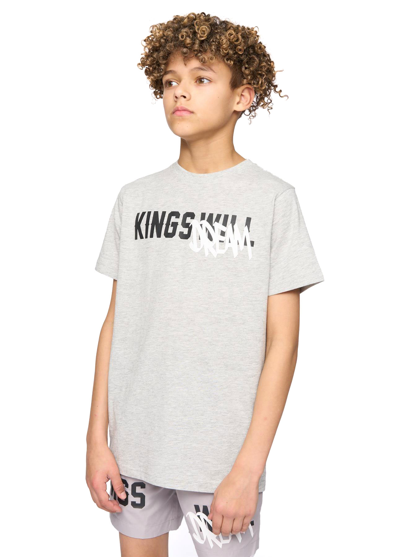 Kings Will Dream Tagged Kids Boys T-Shirt | T-Shirt  | Grey  | UK Size Mb