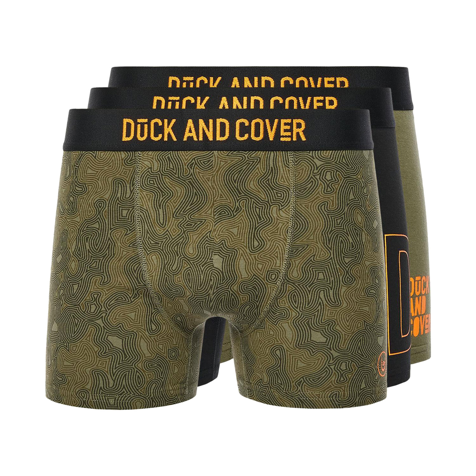 Duck And Cover Alizium Men's Boxers 3Pk  Colour : Green / Black