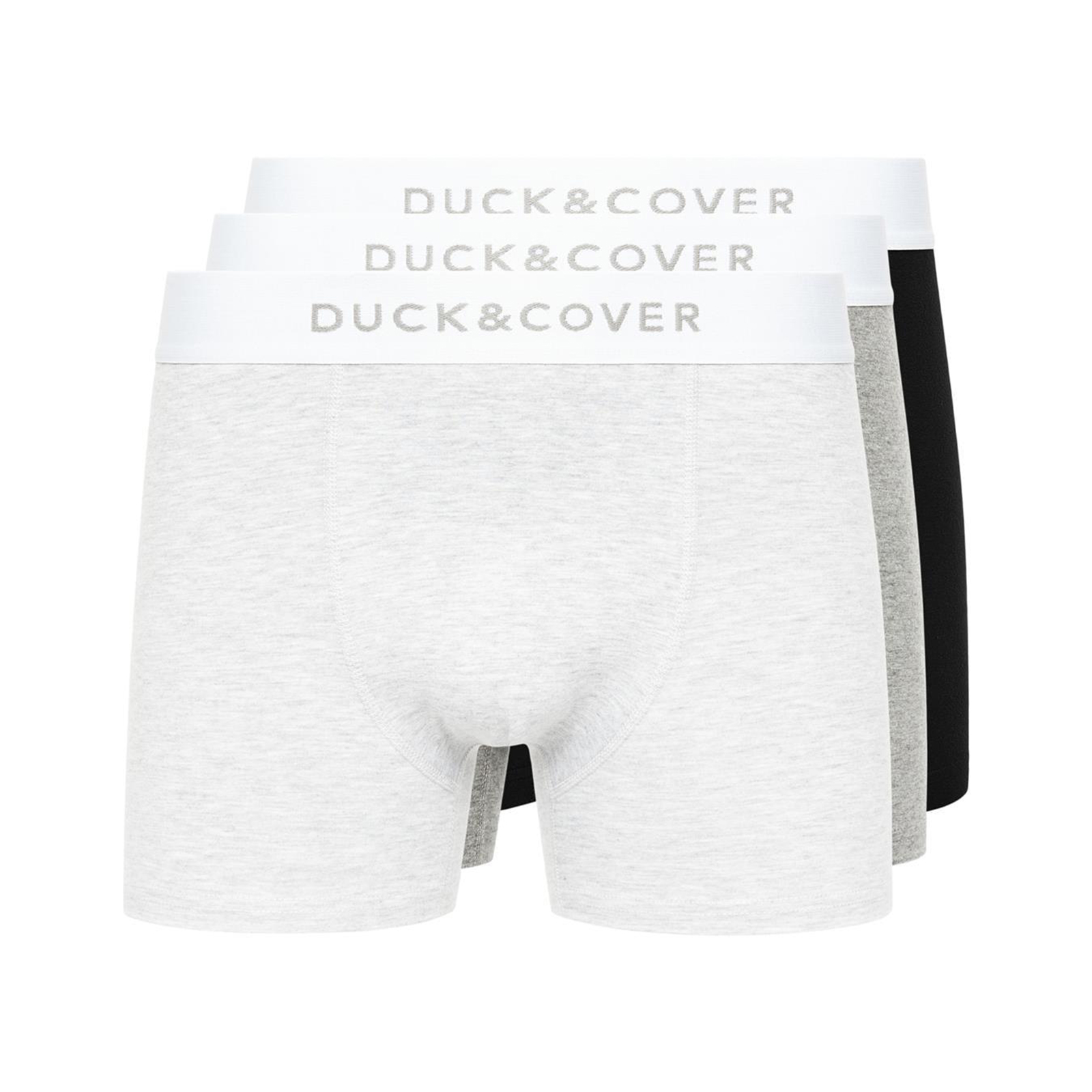 Duck And Cover Sagnet Boxers 3Pk  Colour : Grey / Black / White  Men's