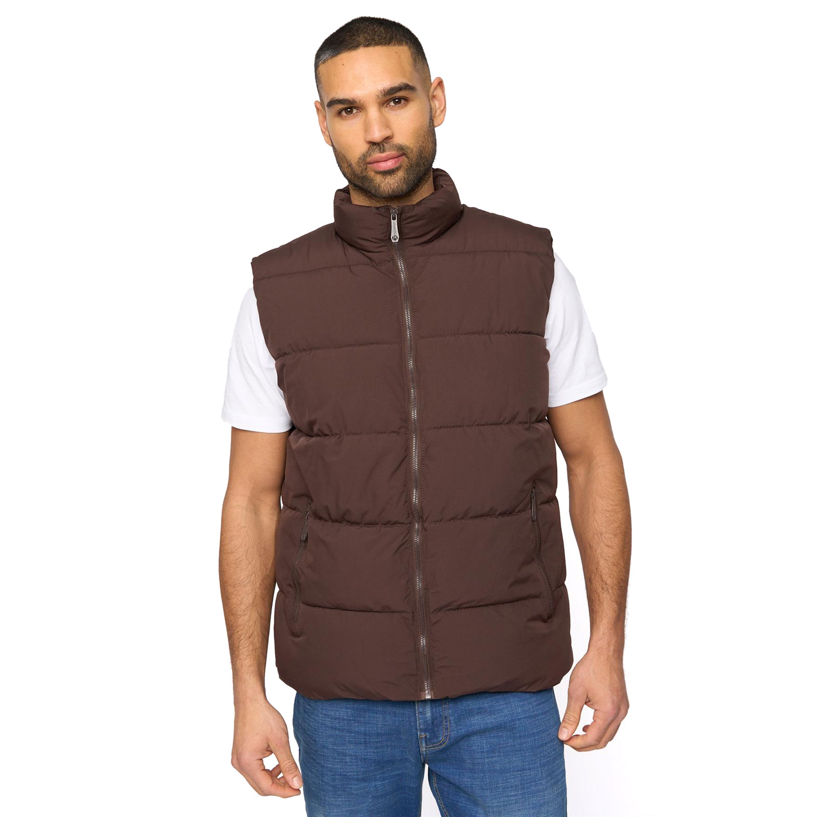 Bewley & Ritch Stanten Men's Puffer Gilet Men's Trainers, Size XL In Dark Brown