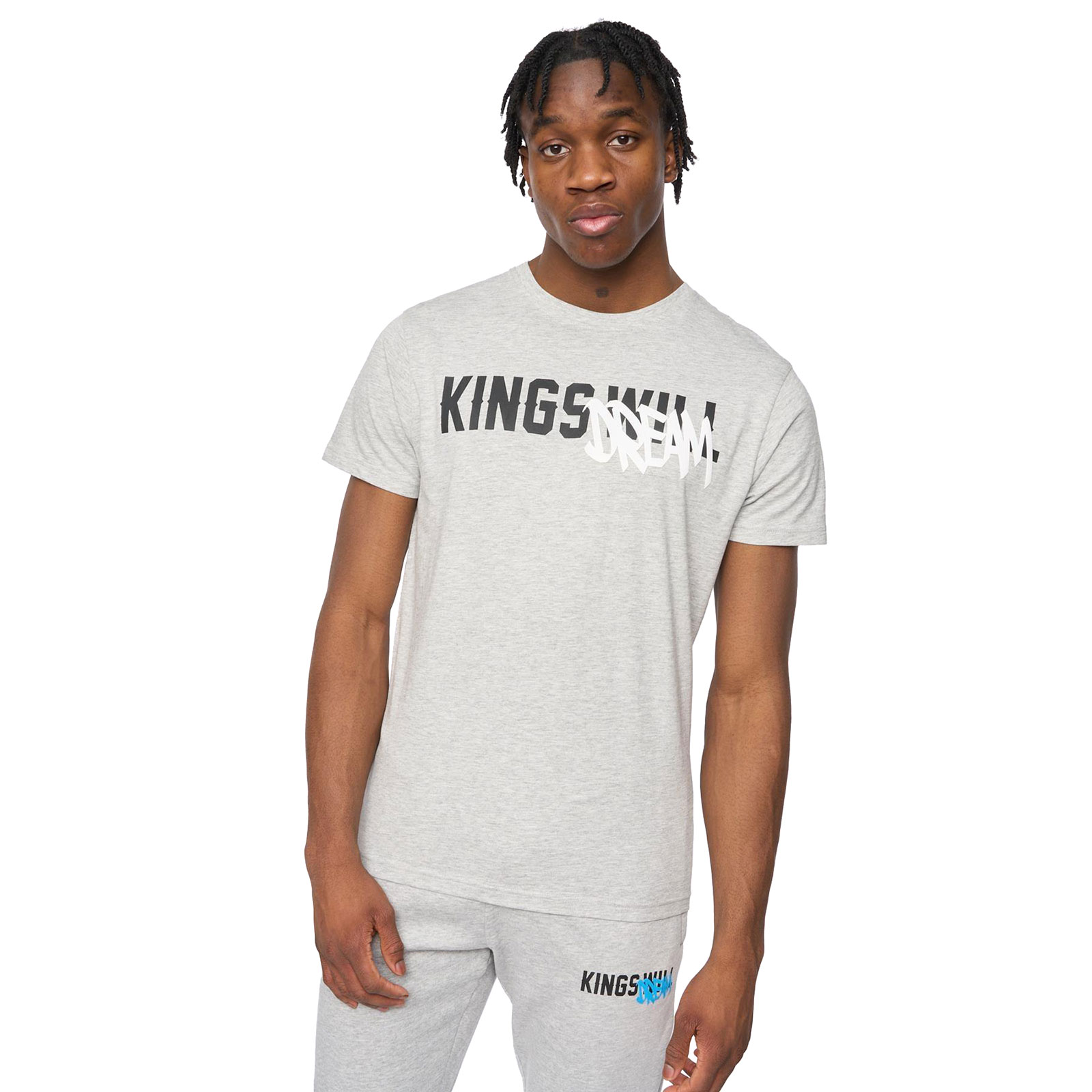Kings Will Dream Tagged Men's T-Shirt | T-Shirt  | Grey Marl  | UK Size Large