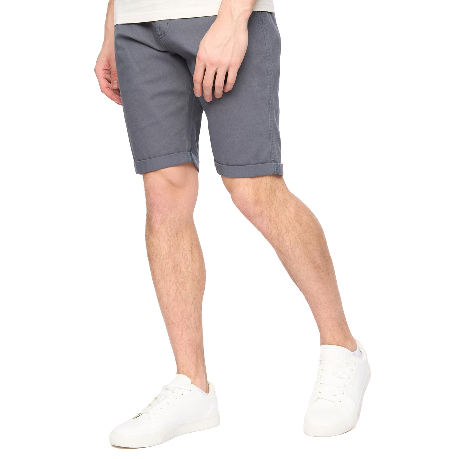 Crosshatch Sinwood Men's Chino Shorts   Size: 4 Colour : Petrol Grey