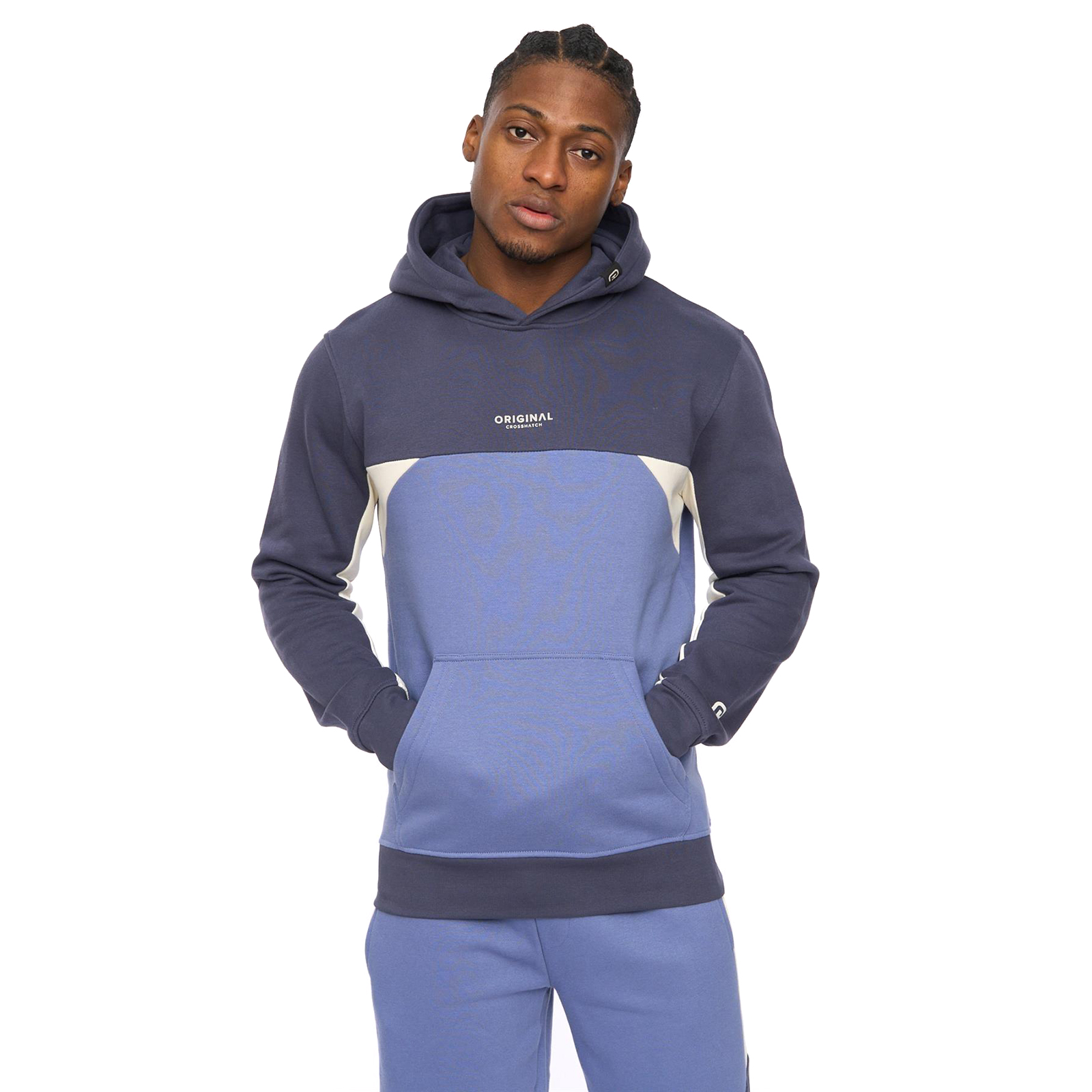 Crosshatch Castlebay Men's Hoodie - Adult - Blue / Navy | Hoodies  | Blue / Navy  | UK Size Large