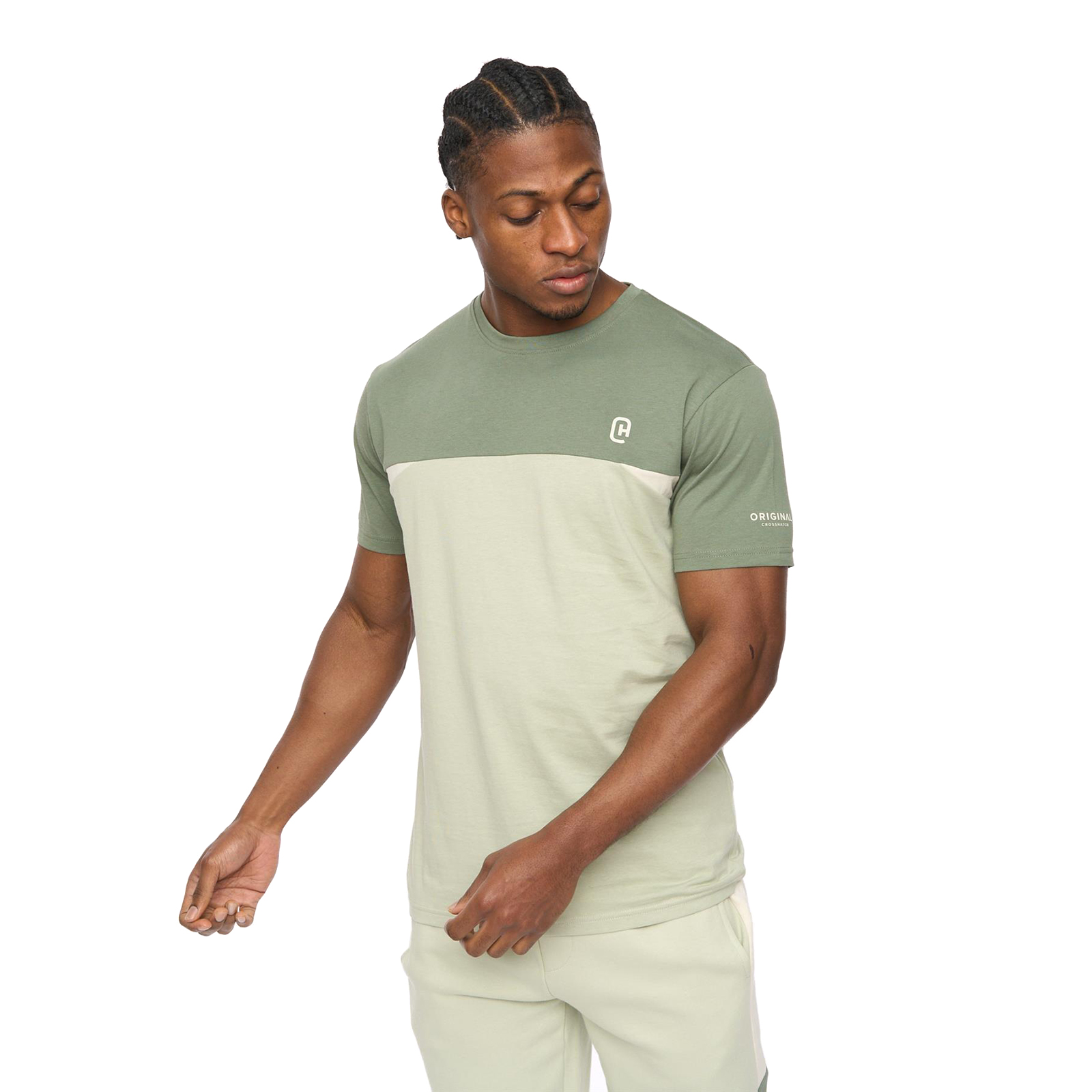 Crosshatch Castlebay Men's T-Shirt | T-Shirt  | Olive / Green  | UK Size XXL