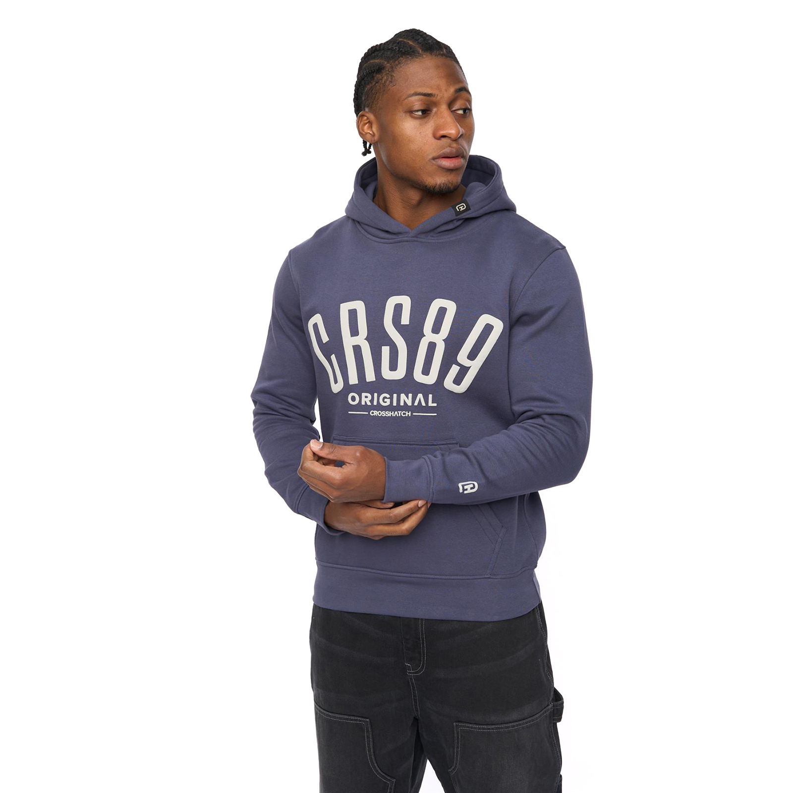 Crosshatch Hallfell Men's Hoodie - Adult - Navy | Hoodies  | Navy  | UK Size Small