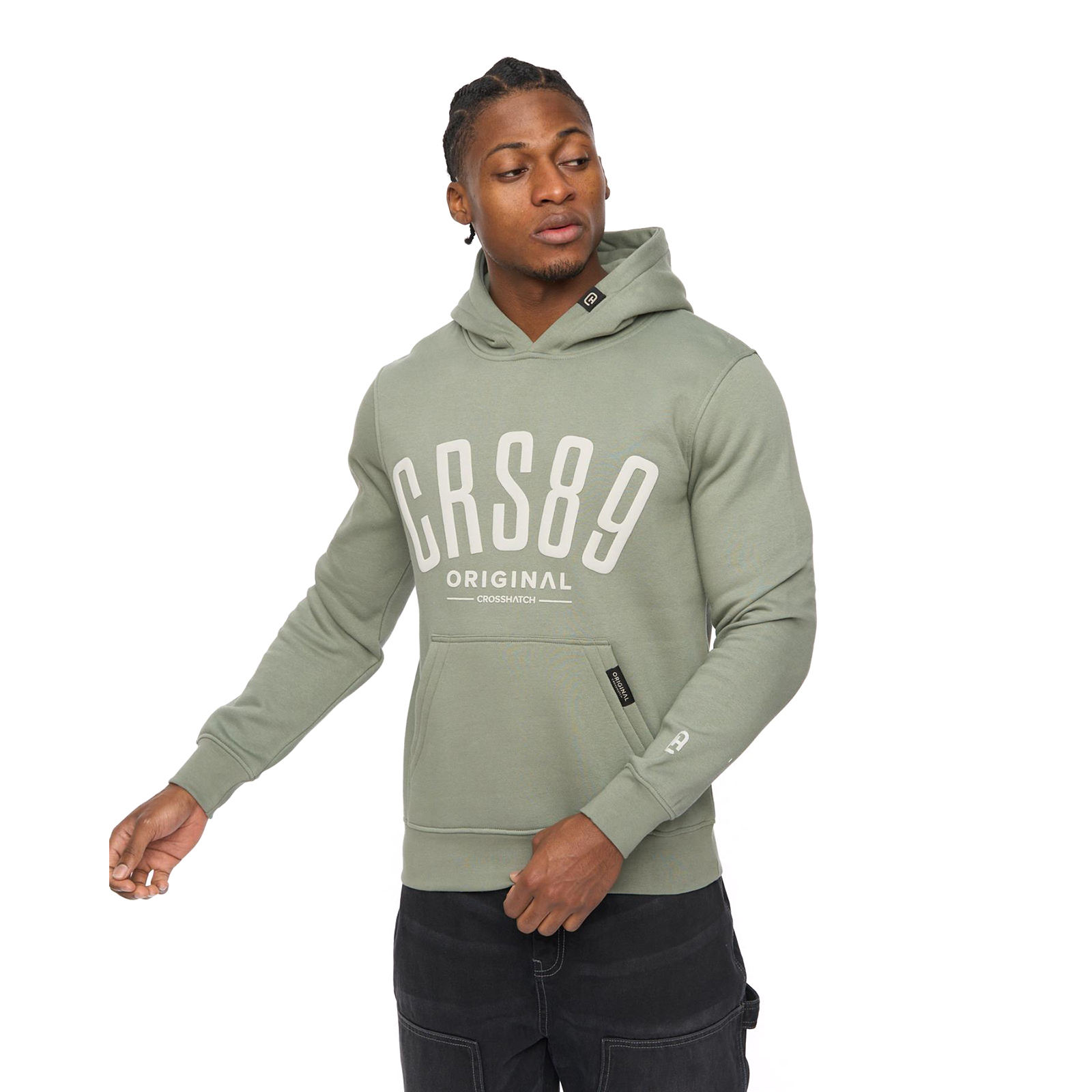 Crosshatch Hallfell Men's Hoodie - Adult - Olive / Green | Hoodies  | Olive / Green  | UK Size Large