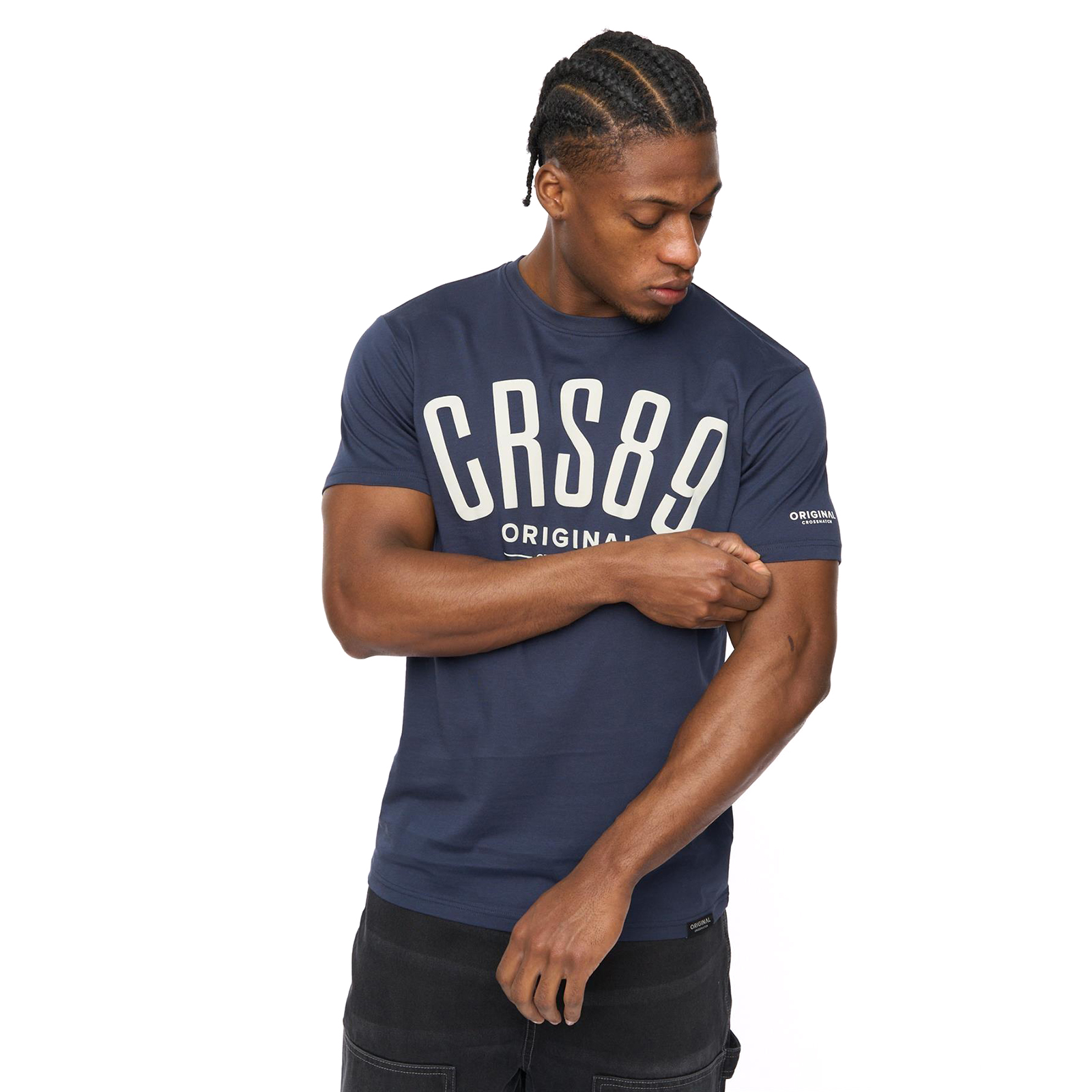 Crosshatch Hallfell Men's T-Shirt | T-Shirt  | Navy  | UK Size Large