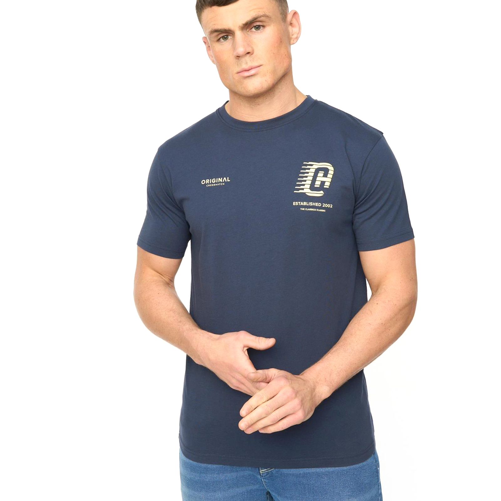 Crosshatch Morville Men's T-Shirt | T-Shirt  | Navy  | UK Size XL