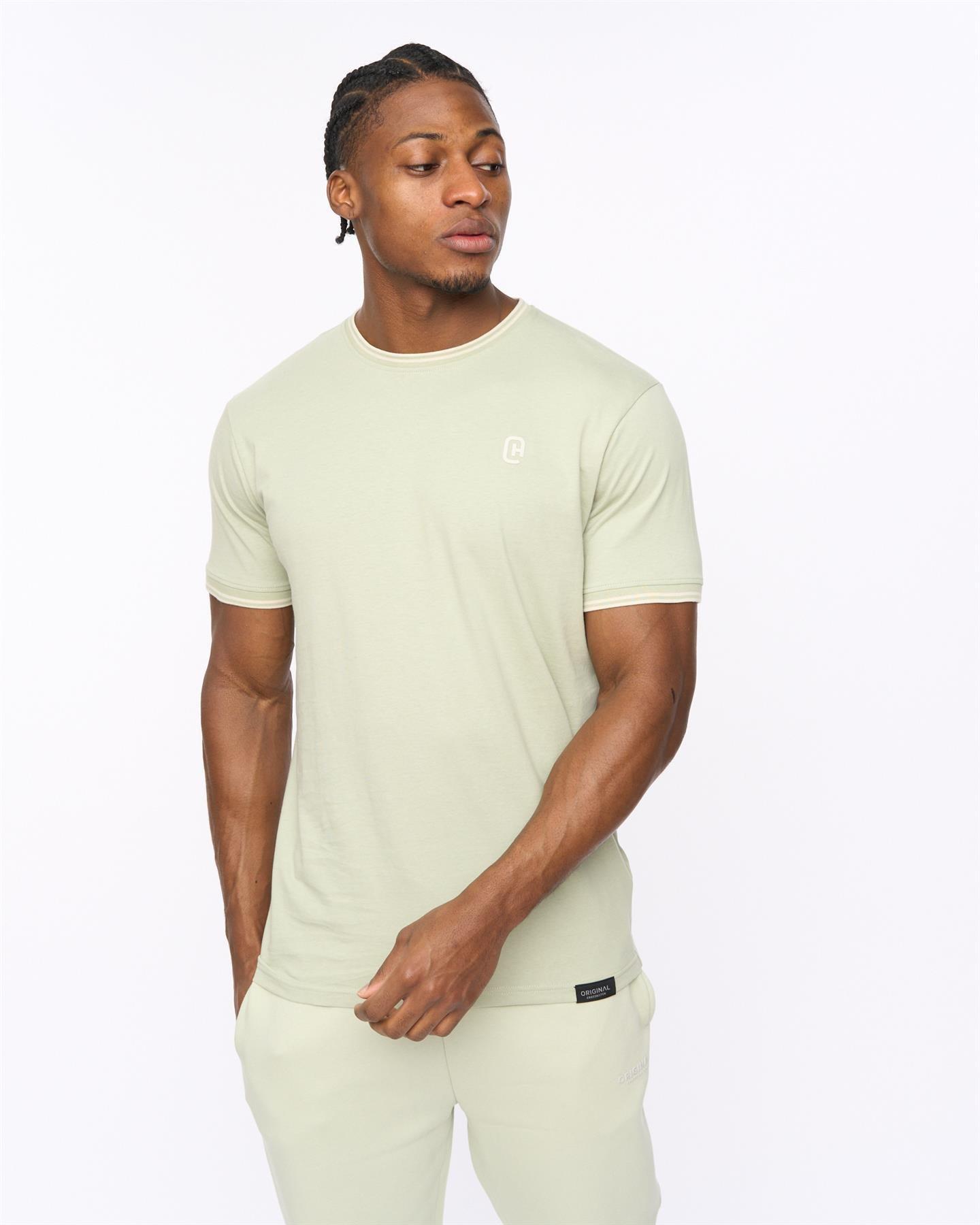 Crosshatch Preece Men's T-Shirt | T-Shirt  | Olive / Green  | UK Size Medium
