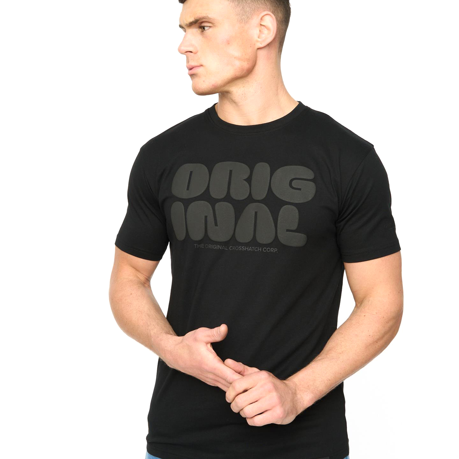 Crosshatch Transflate Men's T-Shirt | T-Shirt  | Black  | UK Size XL