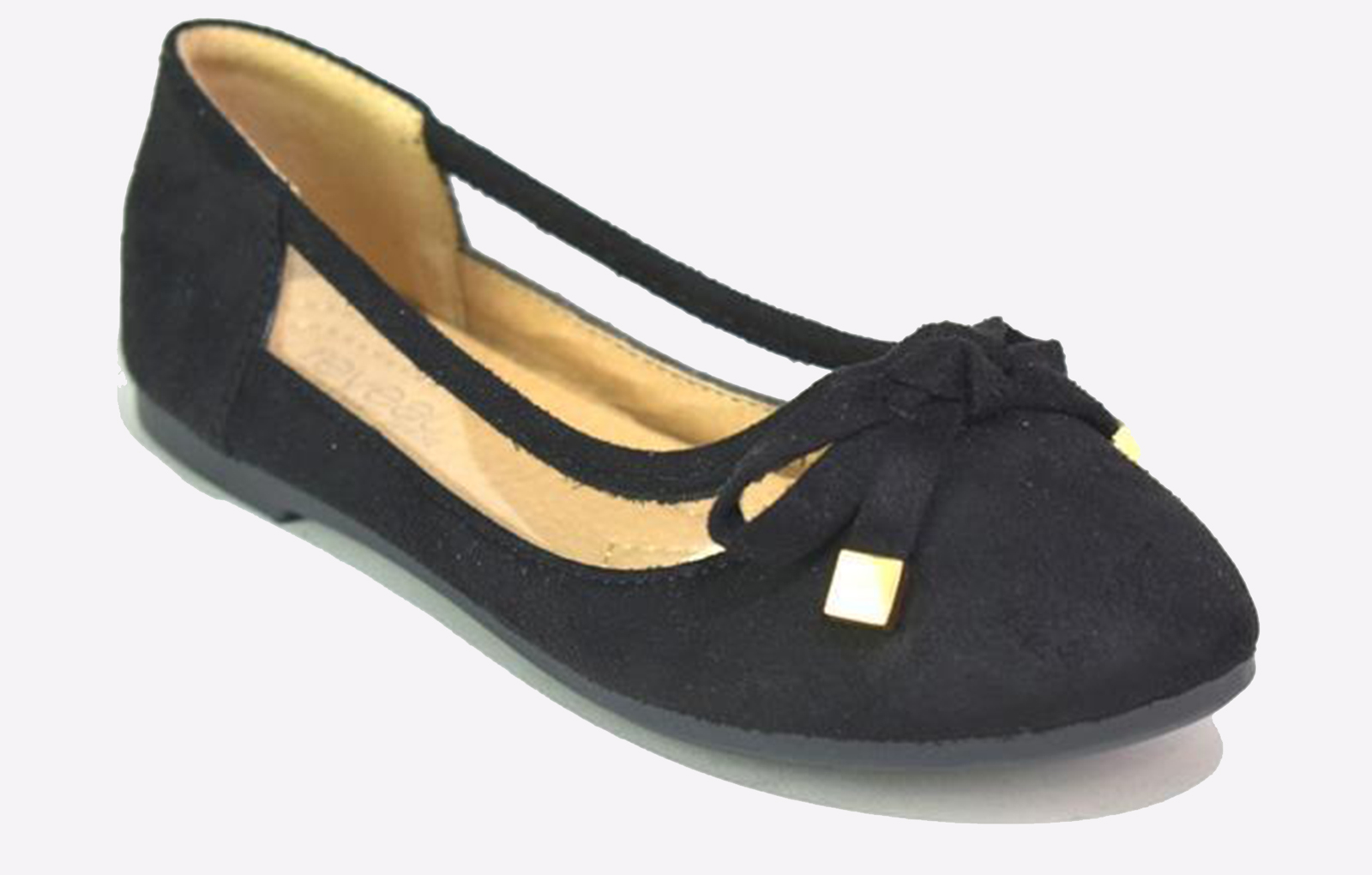 Reveal Tessa Slip On Shoes Kids Girls | Slip On Shoes  | Black Microfibre  | UK Size 11.5