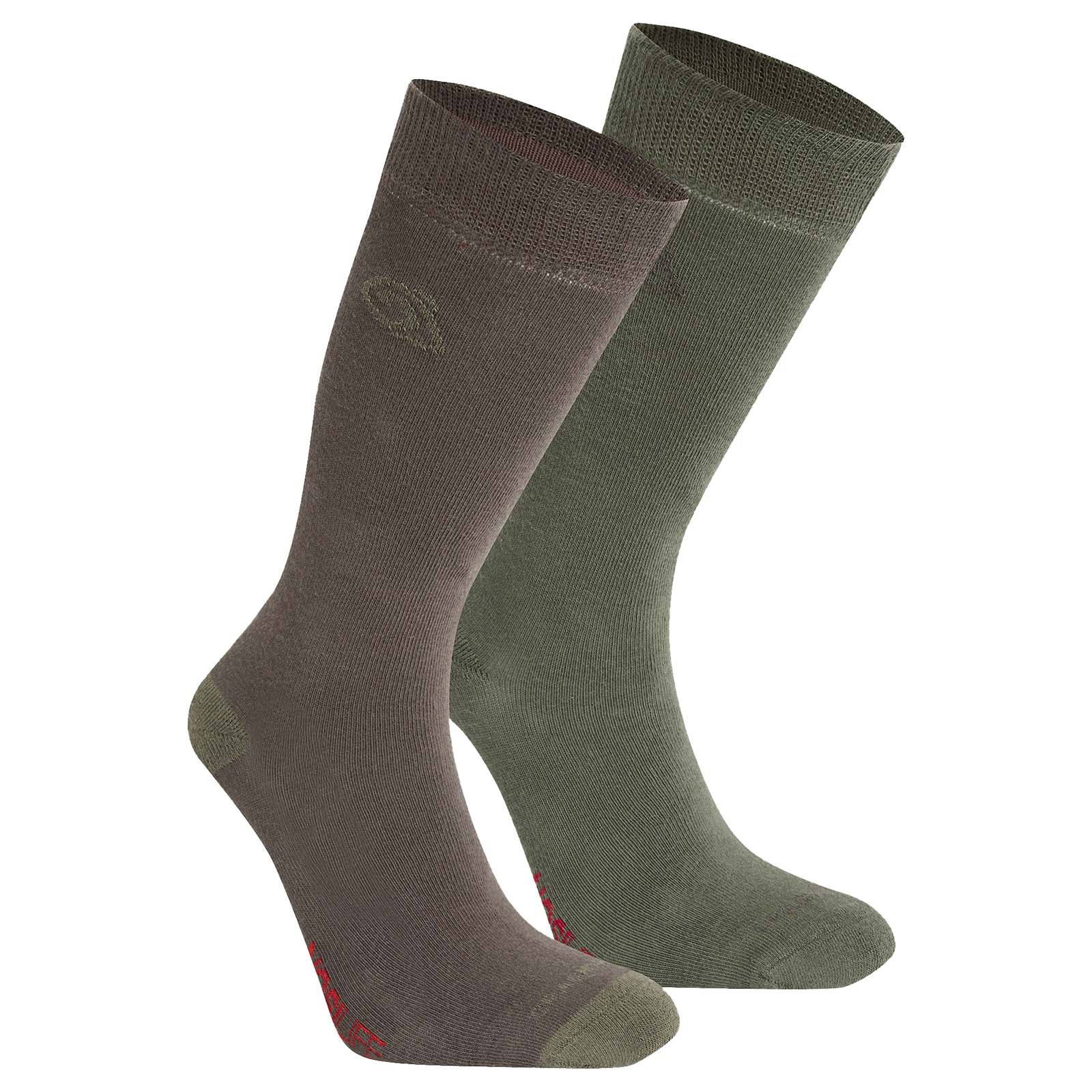 Craghoppers Nosilife Travel Socks 2Pk Men's Trainers, Size In Woodland Green / Wild Olive