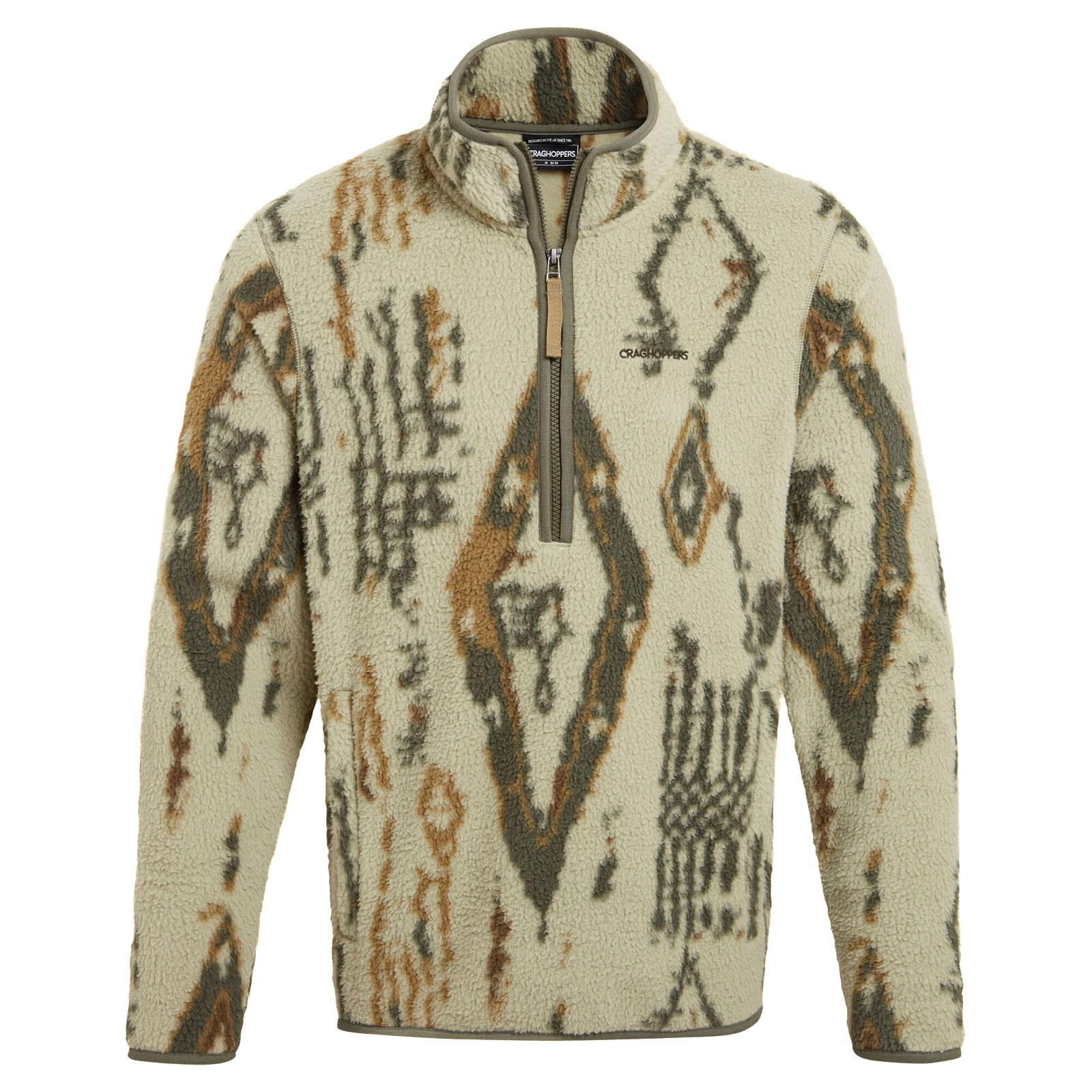 Craghoppers Tatton Ii Men's Half Zip Fleece Men's Size XL In Bayleafprint