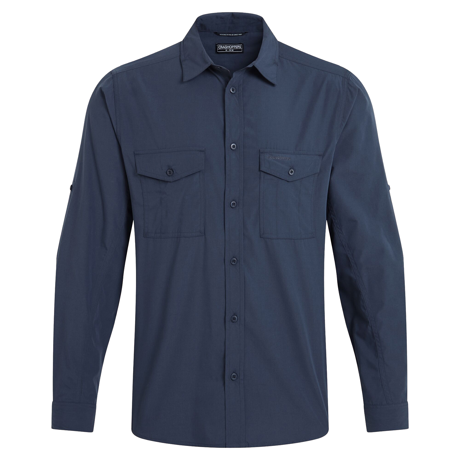 Craghoppers Kiwi Ii Men's Long Sleeved Shirt Men's Trainers, Size 4XL In Ombre Blue