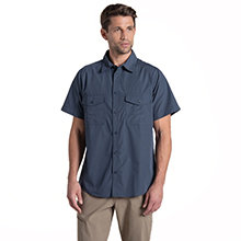 Craghoppers Kiwi Ii Men's Short Sleeve Shirt Men's Trainers, Size L In Ombre Blue