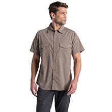 Craghoppers Kiwi Ii Men's Short Sleeve Shirt Men's Trainers, Size XL In Pebble