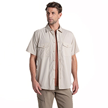 Craghoppers Kiwi Ii Men's Short Sleeve Shirt Men's Trainers, Size L In Oatmeal