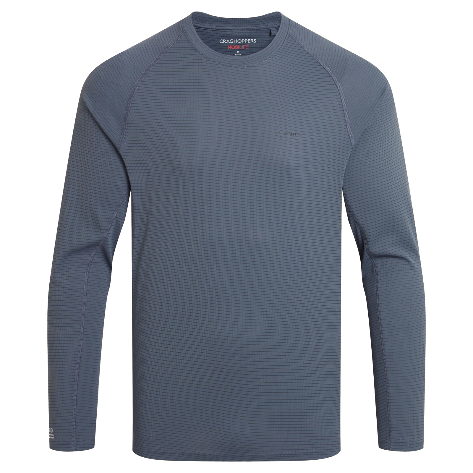 Craghoppers Nosilife Solarshield+ Men's Long Sleeve T-Shirt | T-Shirt  | Dark Pewter  | UK Size Large