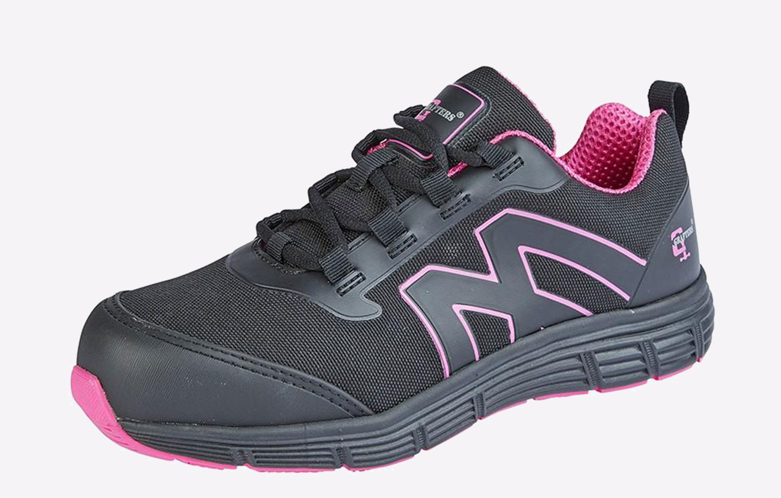 Grafters Rondeim Womens Work | Safety Footwear  | Black/Hot Pink  | UK Size 6.5