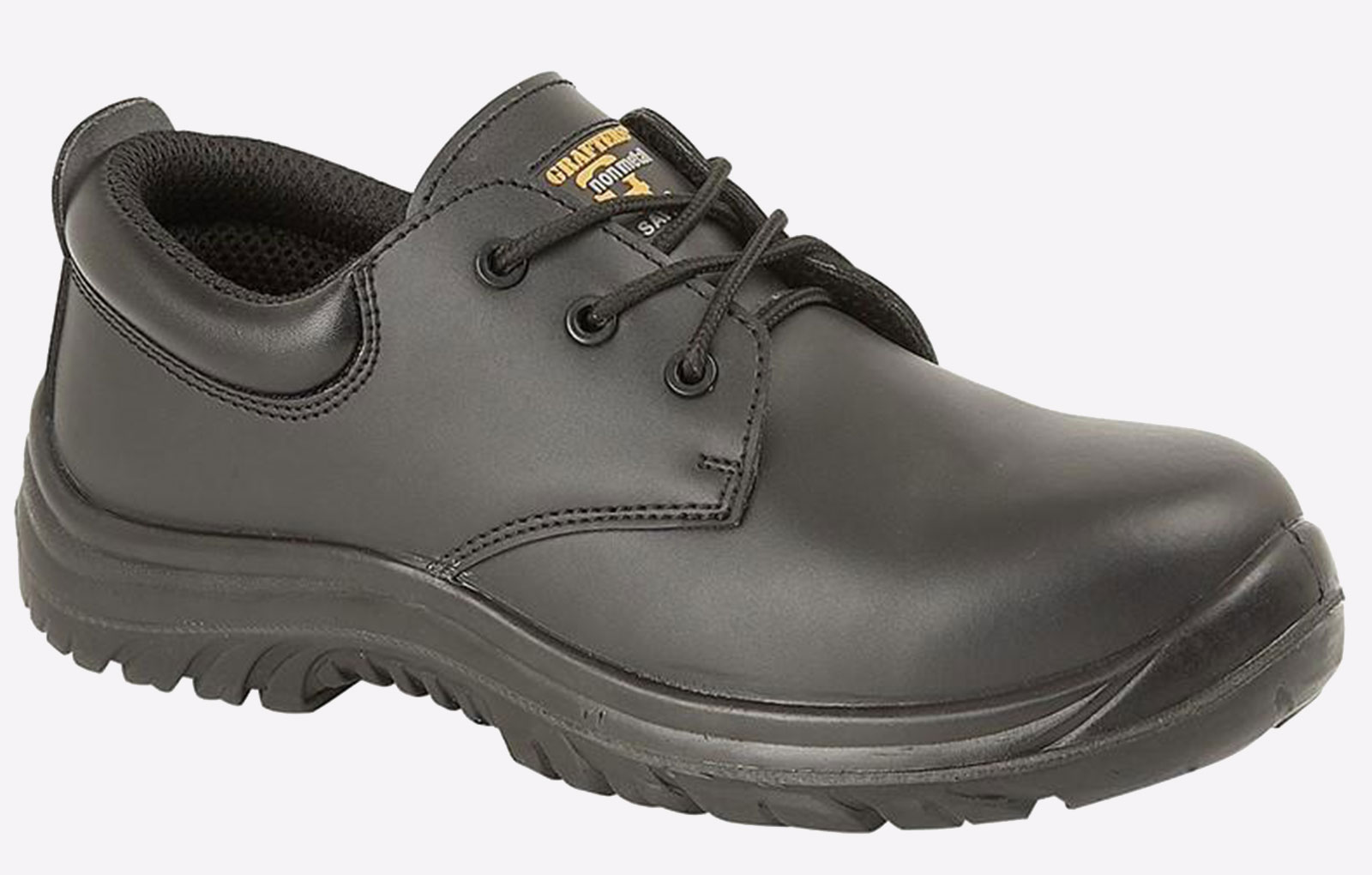 Grafters Atmore Non-Metal Safety Shoes Men's | Slip On Shoes  | Black  | UK Size 4