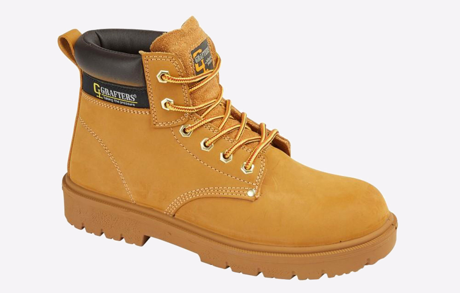 Grafters Stockton Safety Boot Leather Men's | Boots  | Honey  | UK Size 5