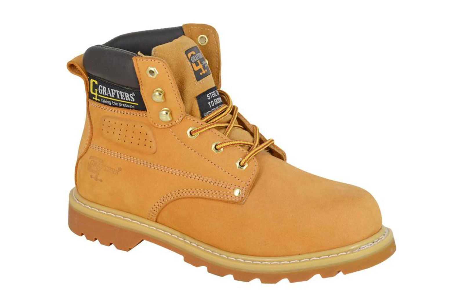 Grafters Medway Men's Safety Boots | Safety Boots  | Tan  | UK Size 13