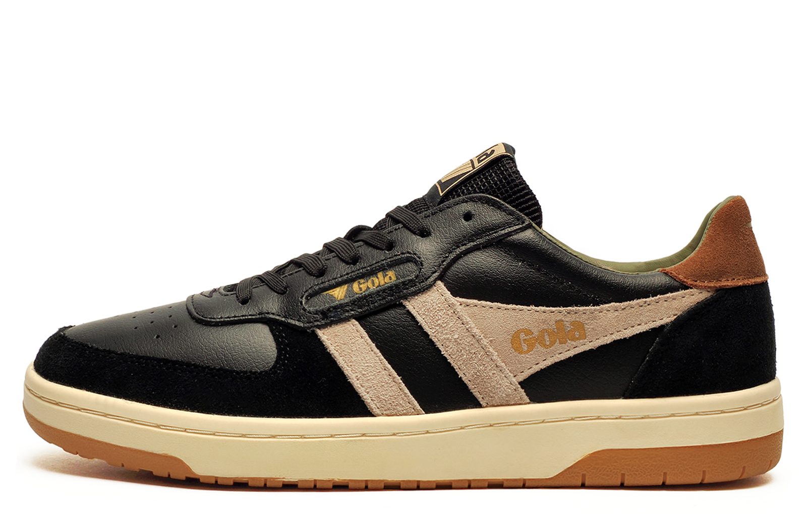 Gola Classics Hawk Leather Men's | Court Shoes  | Black / Grey / Otter  | UK Size 11