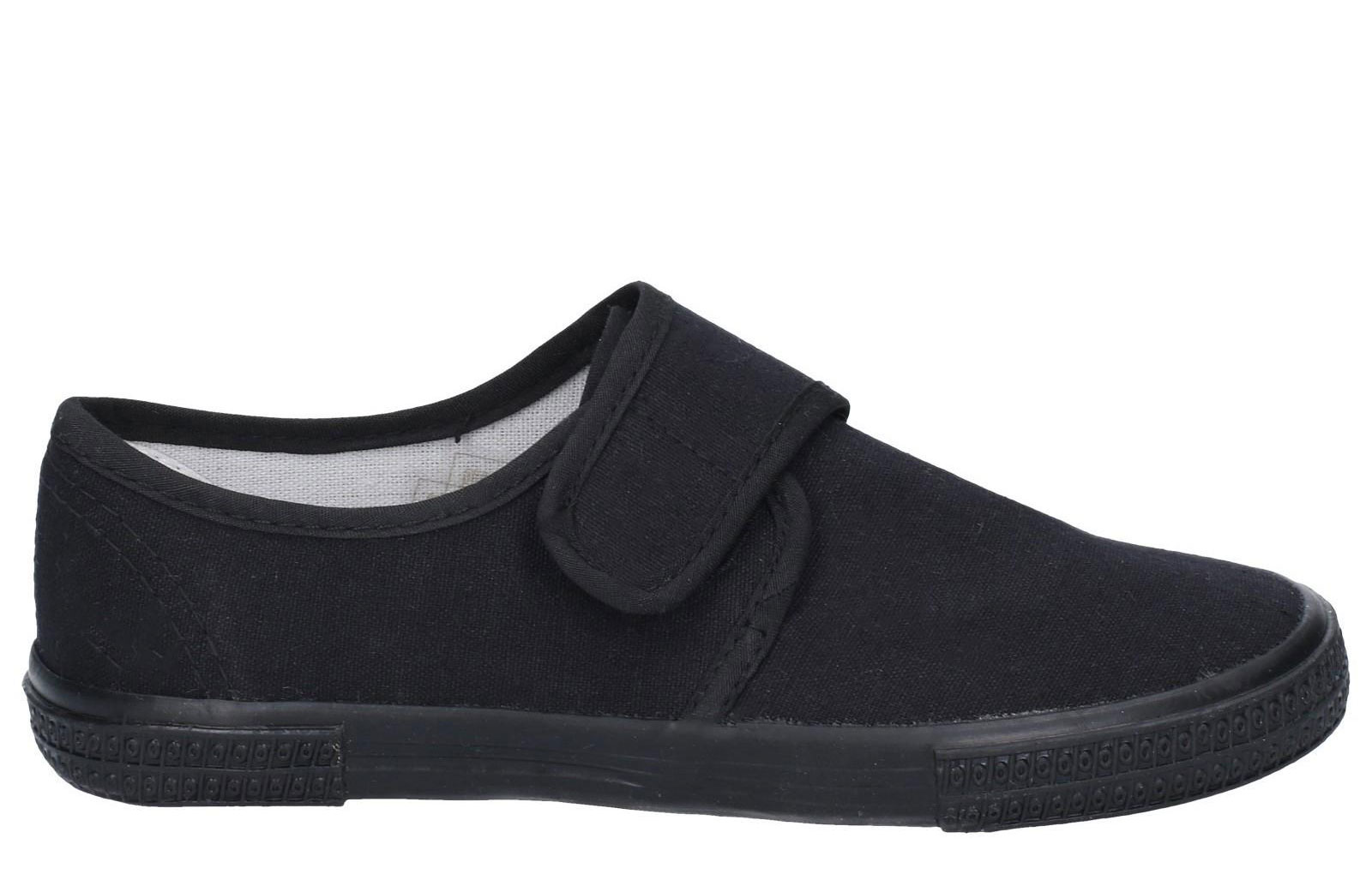 Mirak Plimsolls Touch Fastening Infants Plimsolls | School Shoes  | Black  | UK Size 8