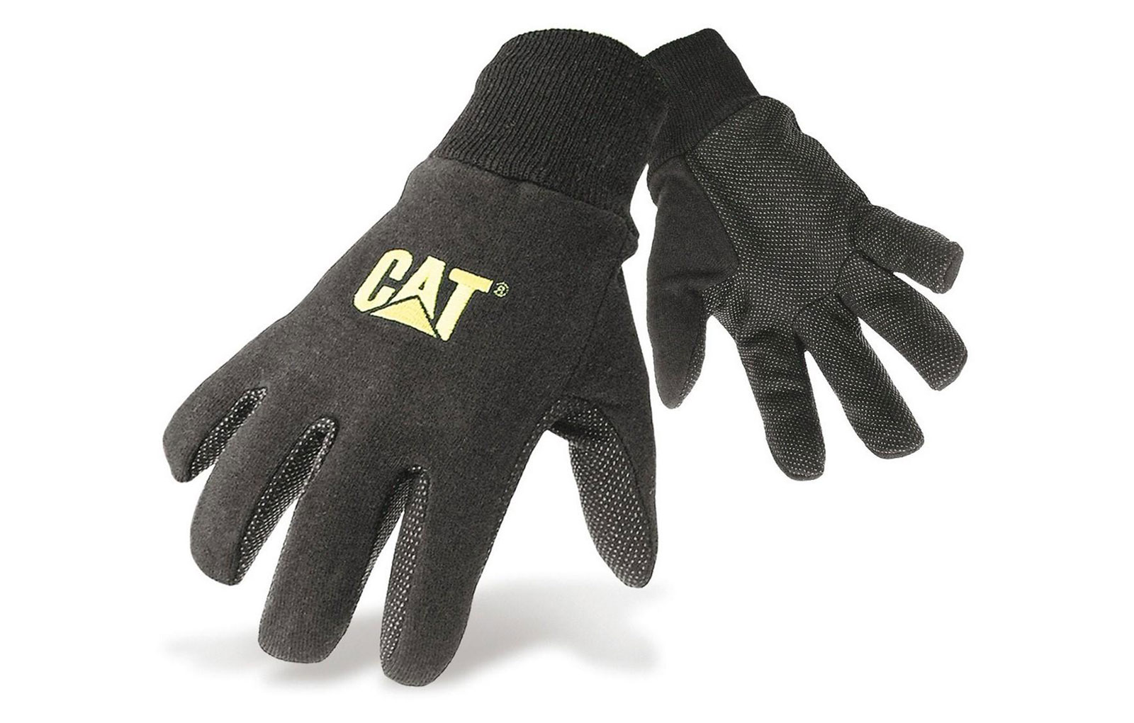 Caterpillar Jersey Dotted Gloves Unisex Men's Trainers, Size Itm In Black