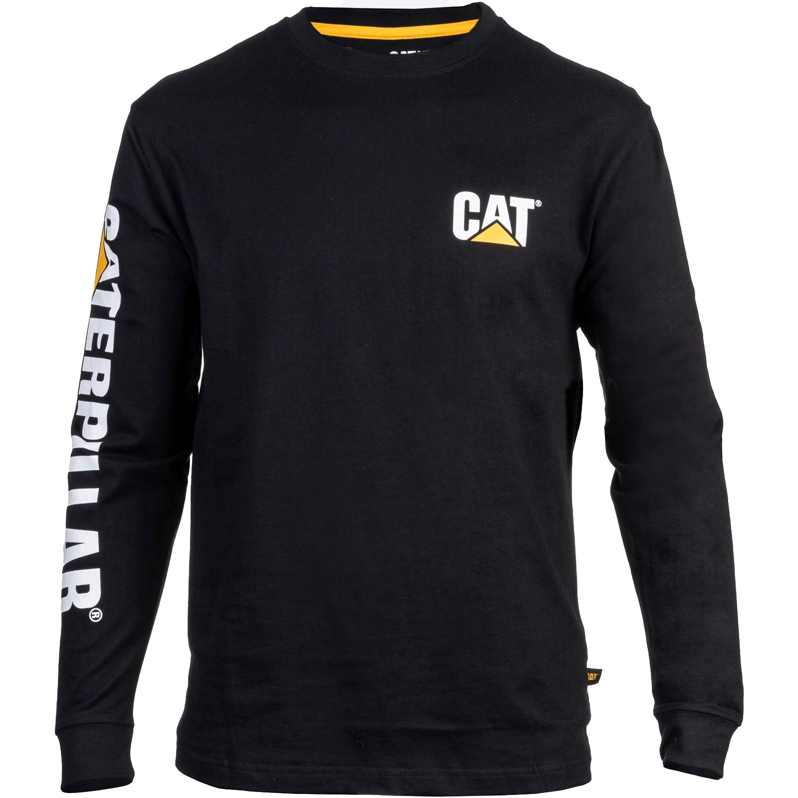 Caterpillar Trademark Banner  Long Sleeve T-Shirt Men's | T-Shirt  | Black  | UK Size Medium
