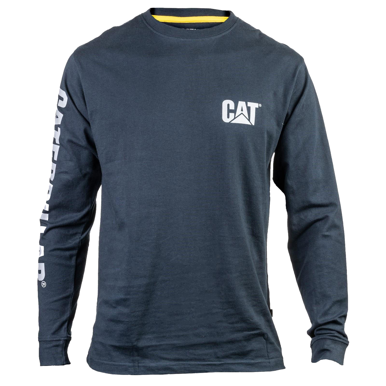 Caterpillar Trademark Banner Long Sleeve T-Shirt Men's | T-Shirt  | Dark Marine  | UK Size 4XL