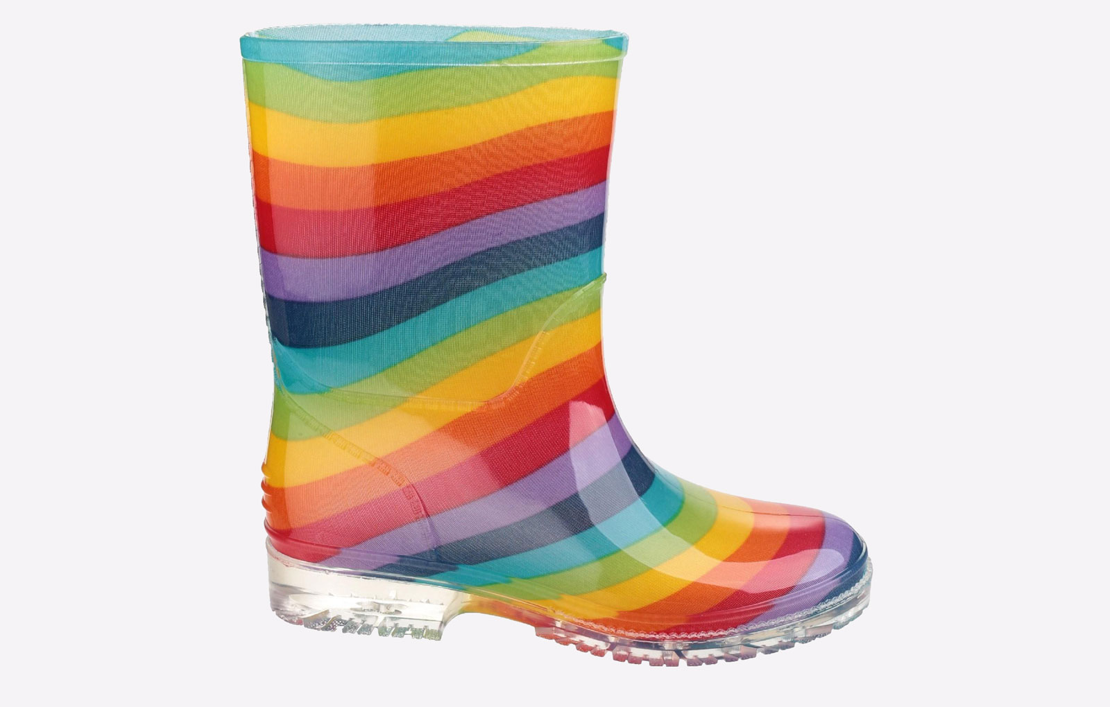 Cotswold Pvc Waterproof Kids | Wellingtons  | Rainbow  | UK Size 7