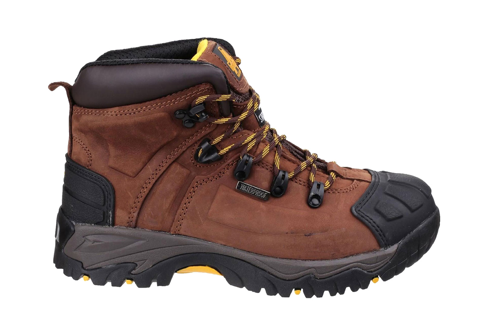 Amblers Safety Fs39 Waterproof Lace Up Safety Boot | Safety Boots  | Brown  | UK Size 8